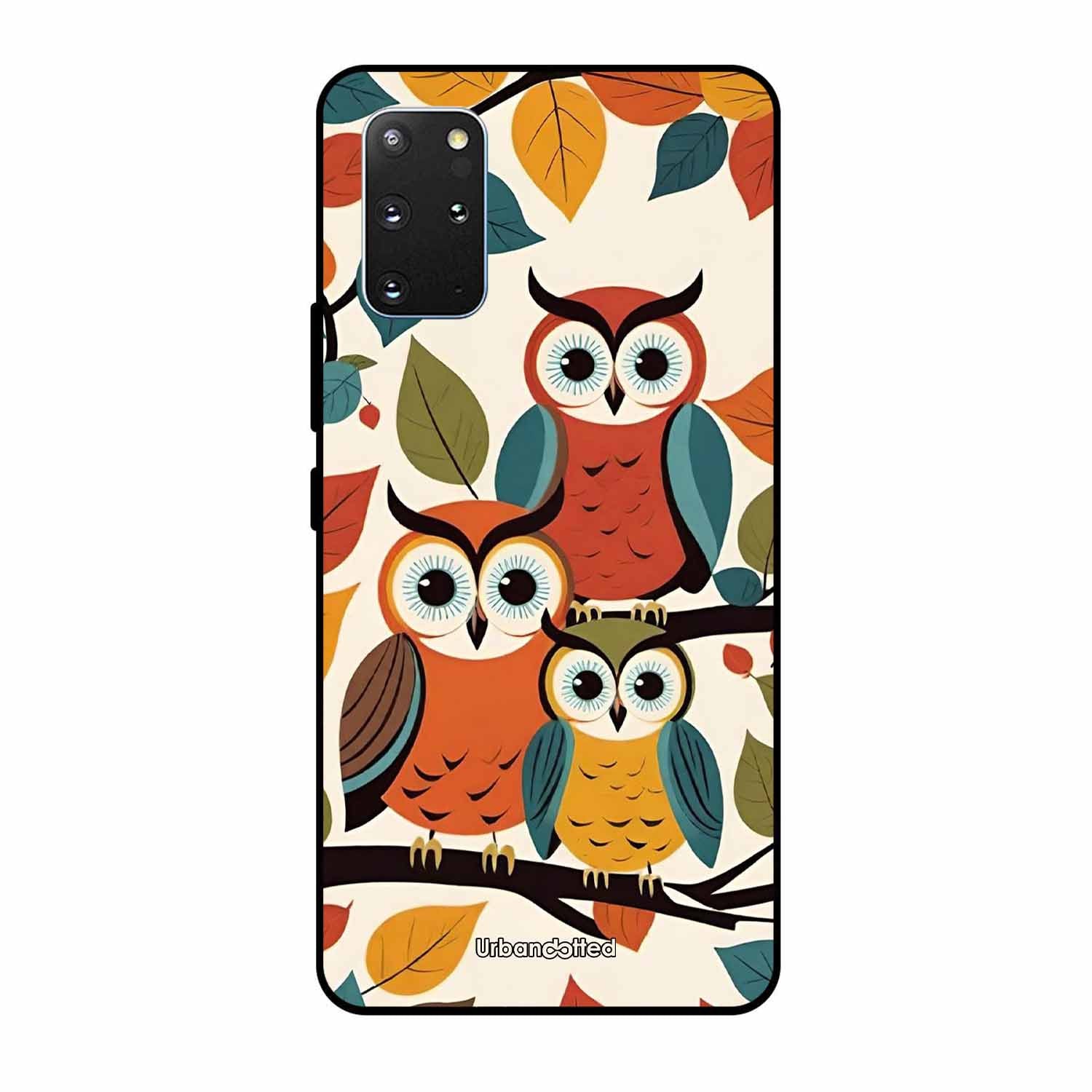 Retro Owl Family Glass Case For Samsung S20 Plus