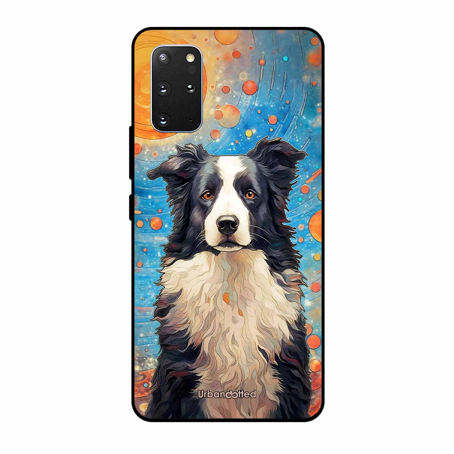 Artistic Dog Illustration Glass Case For Samsung S20 Plus