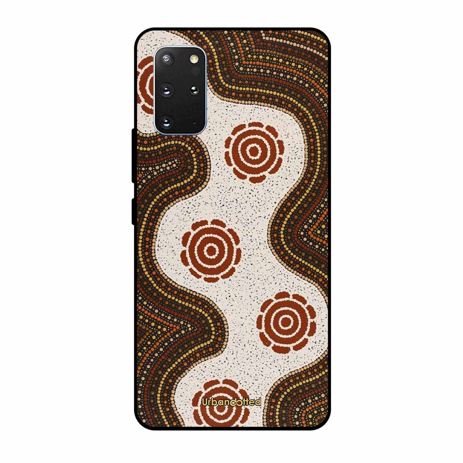 Aboriginal Dot Art Flow Glass Case For Samsung S20 Plus