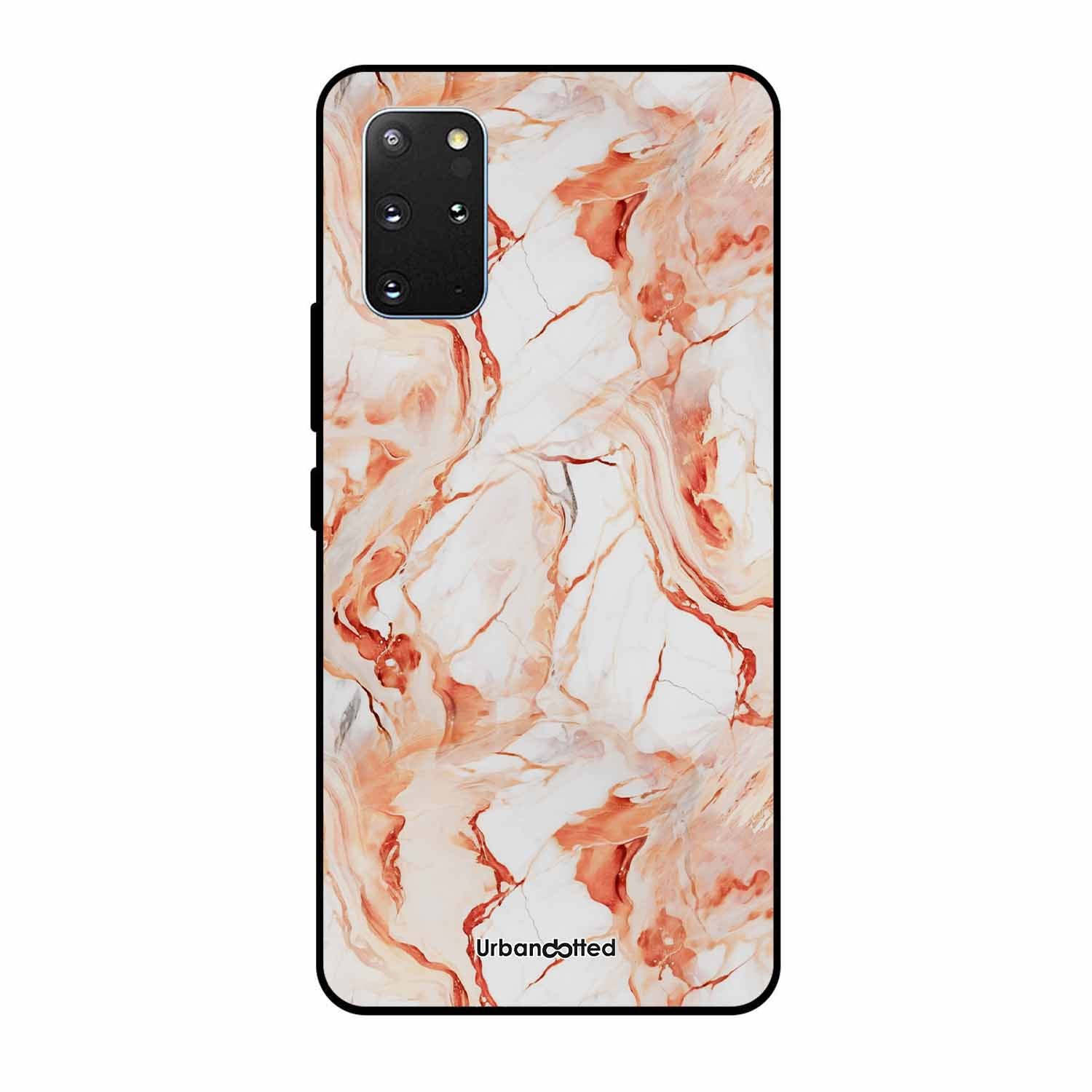 Elegant Rose Gold Veins Glass Case For Samsung S20 Plus