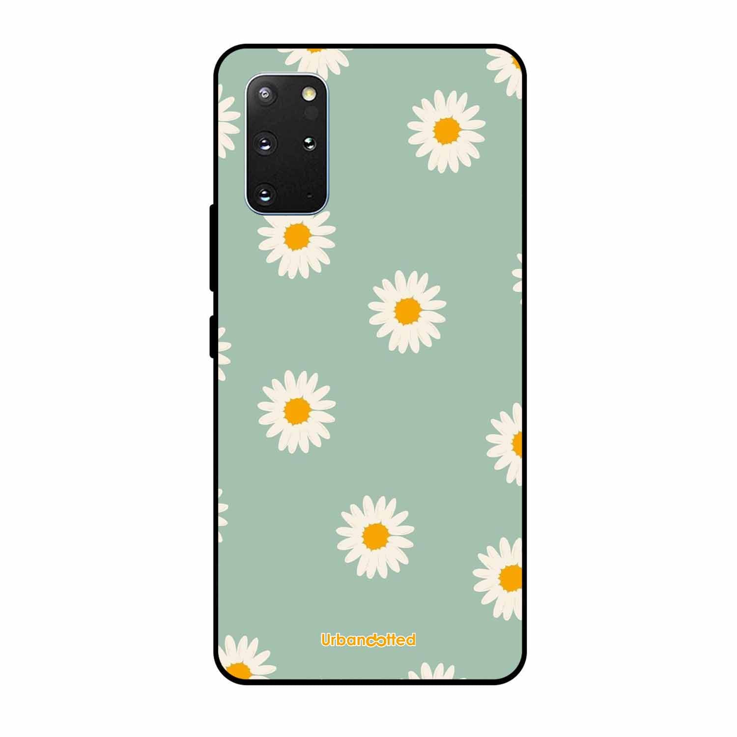 Scattered White Daisies Glass Case For Samsung S20 Plus