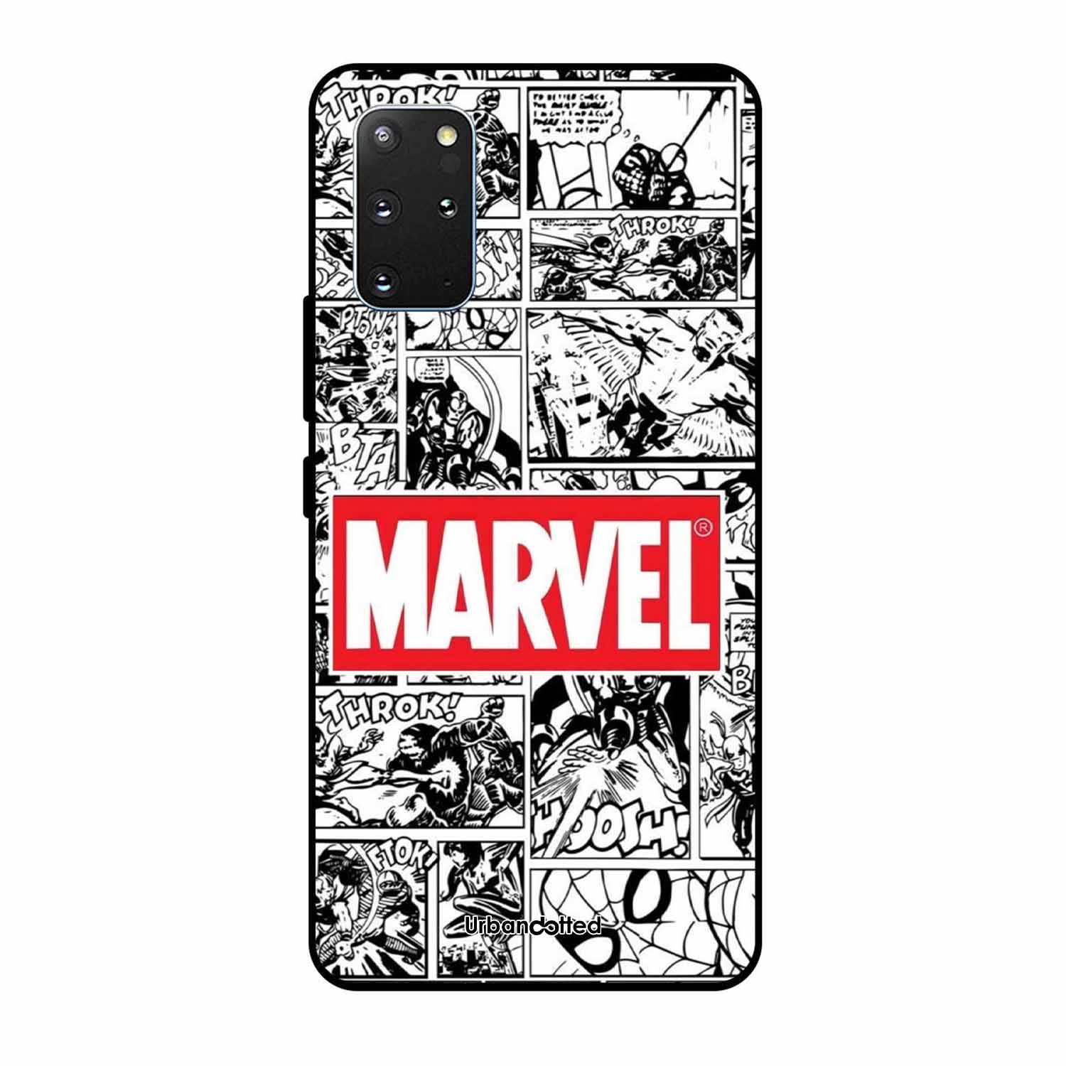 Black and White Comic Book Glass Case For Samsung S20 Plus