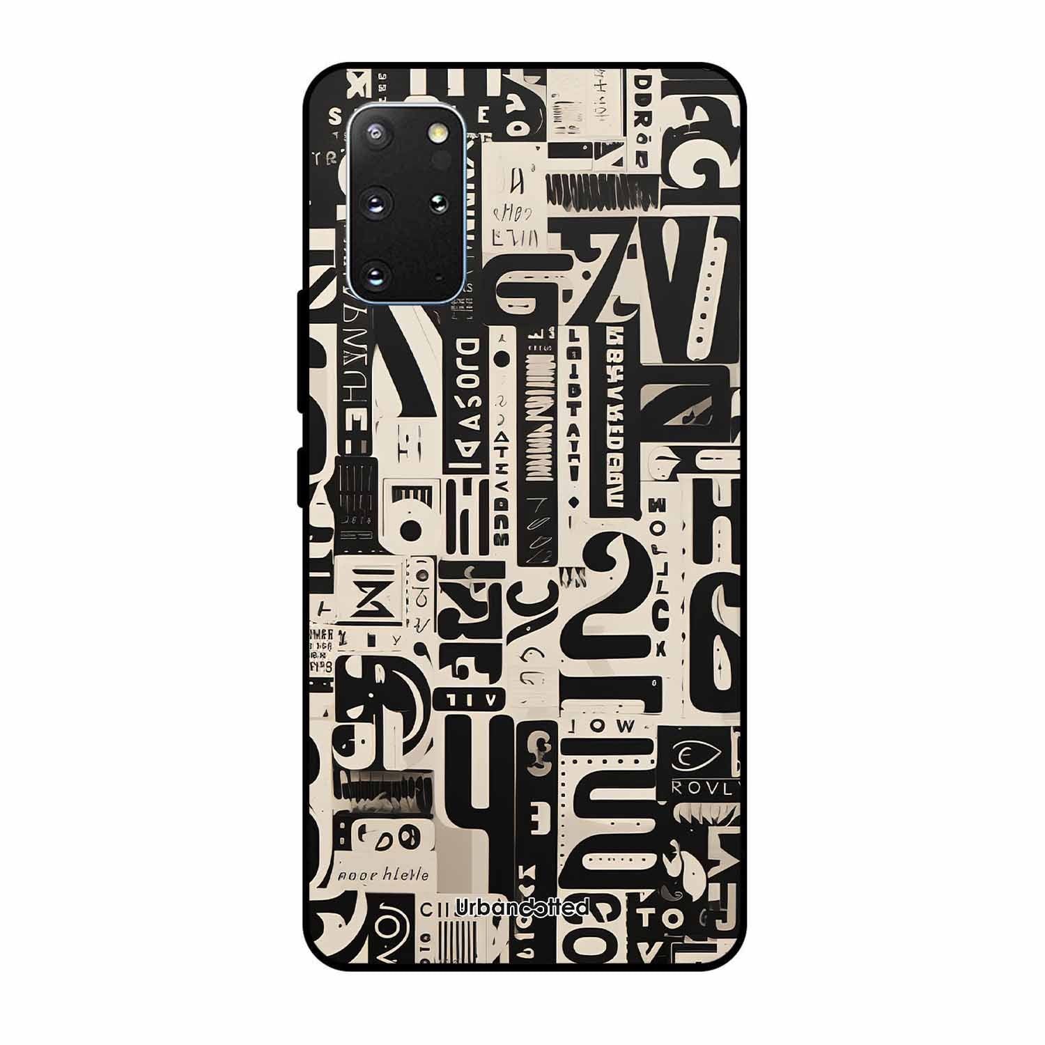 Abstract Typography Collage Glass Case For Samsung S20 Plus