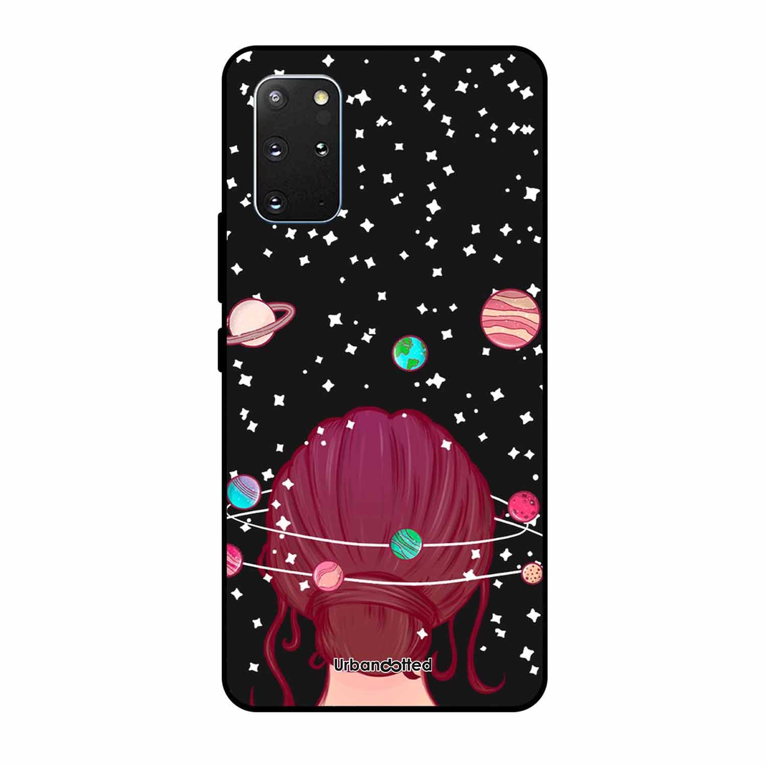 Galactic Hair Space Girl Glass Case For Samsung S20 Plus