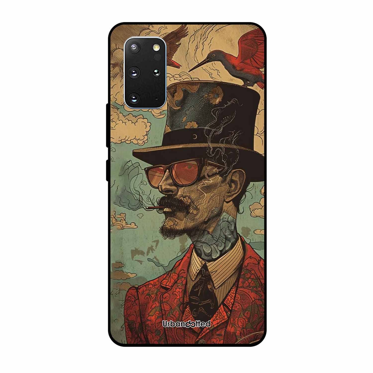 Steampunk Gentleman Smoker Glass Case For Samsung S20 Plus