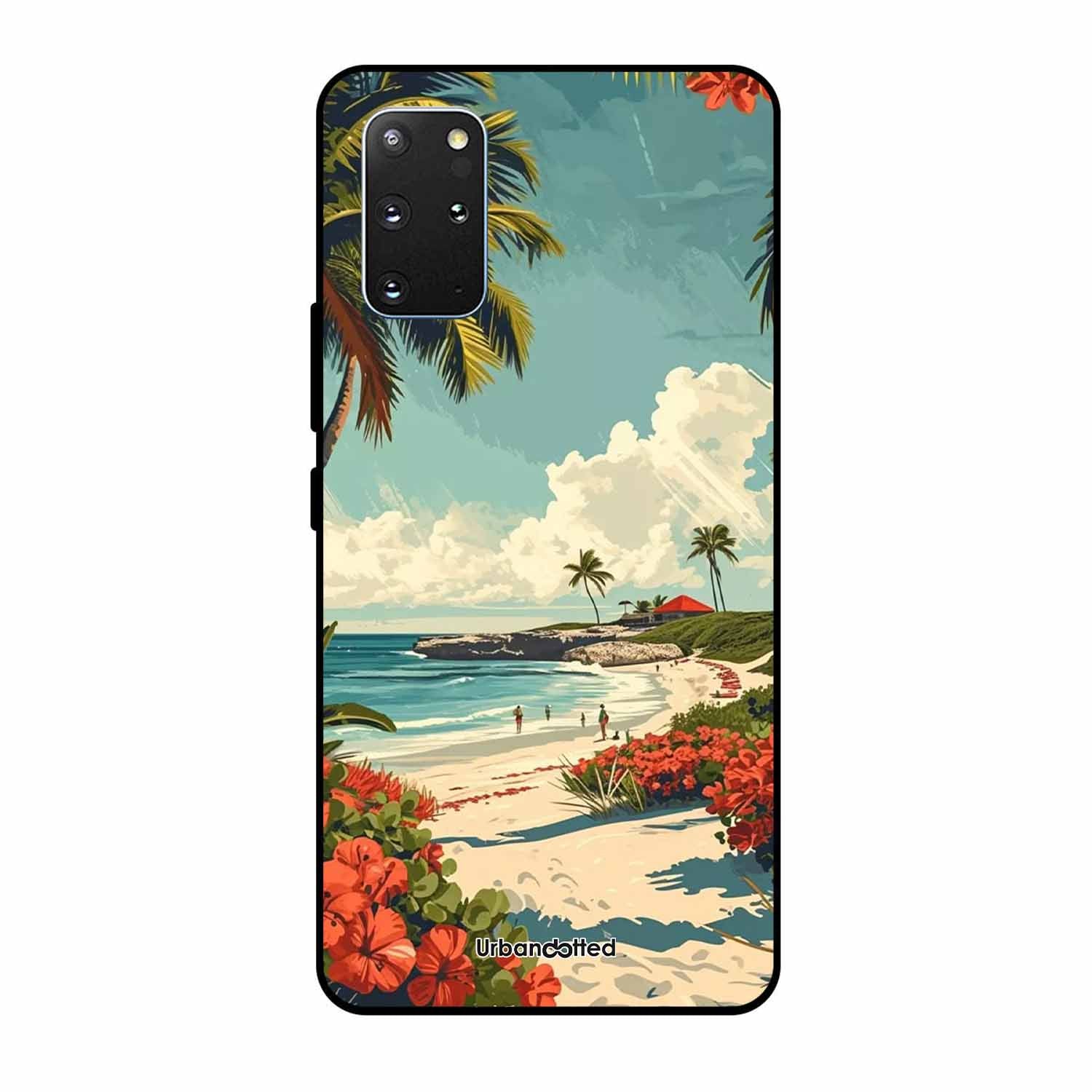 Tropical Beach Paradise Glass Case For Samsung S20 Plus