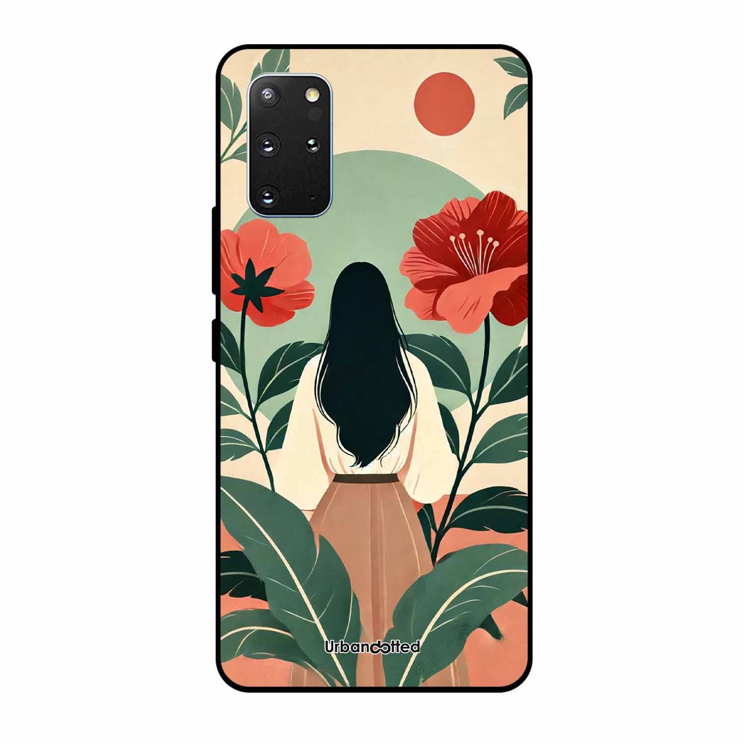 Woman in Floral Garden Glass Case For Samsung S20 Plus