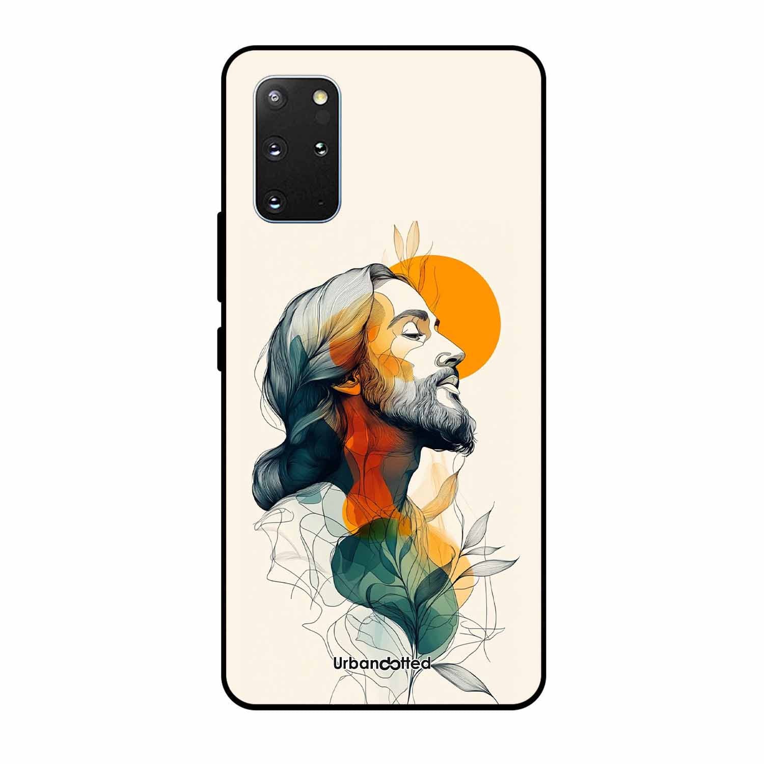 Jesus in Profile Prayer Glass Case For Samsung S20 Plus
