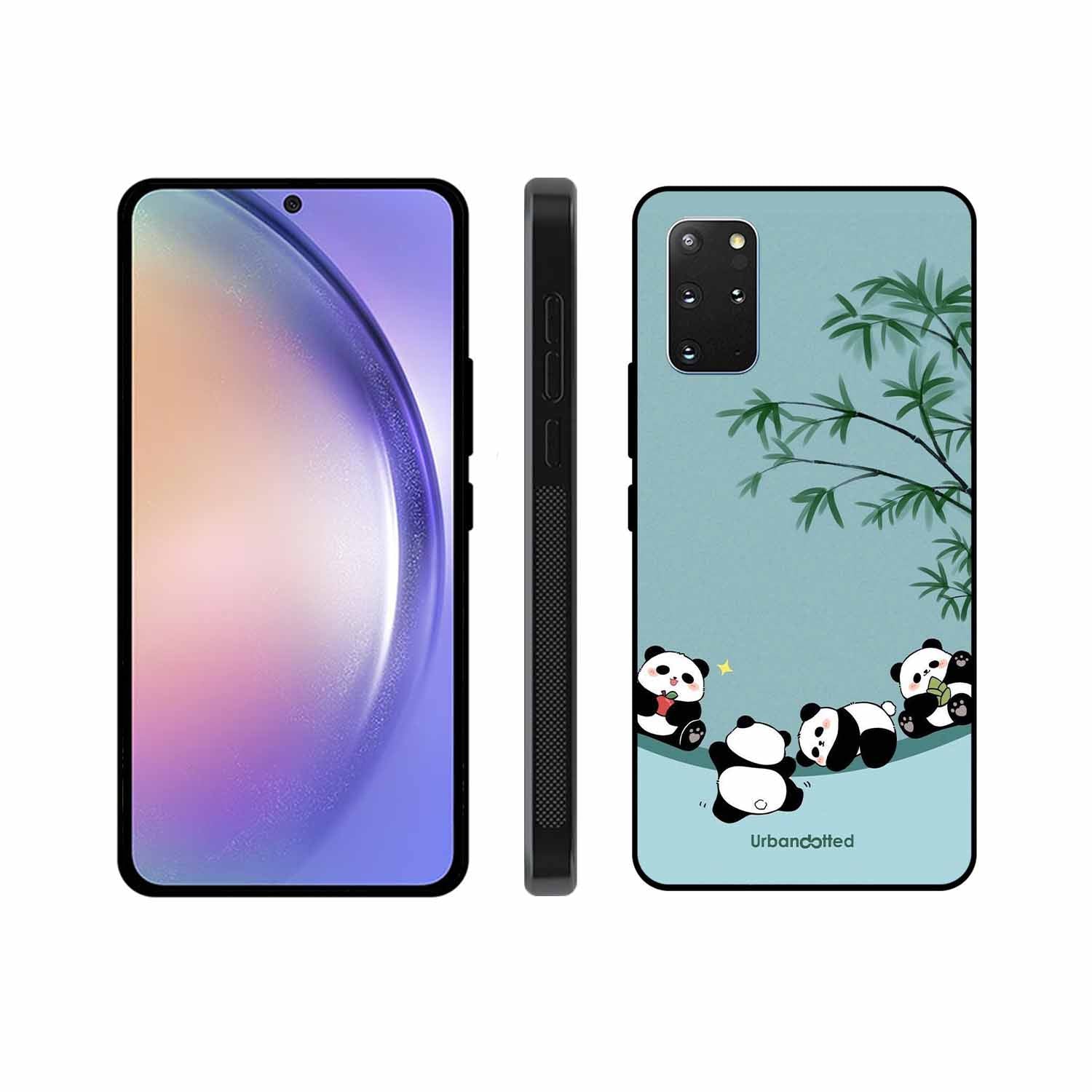 Cute Resting Pandas Glass Case For Samsung S20 Plus