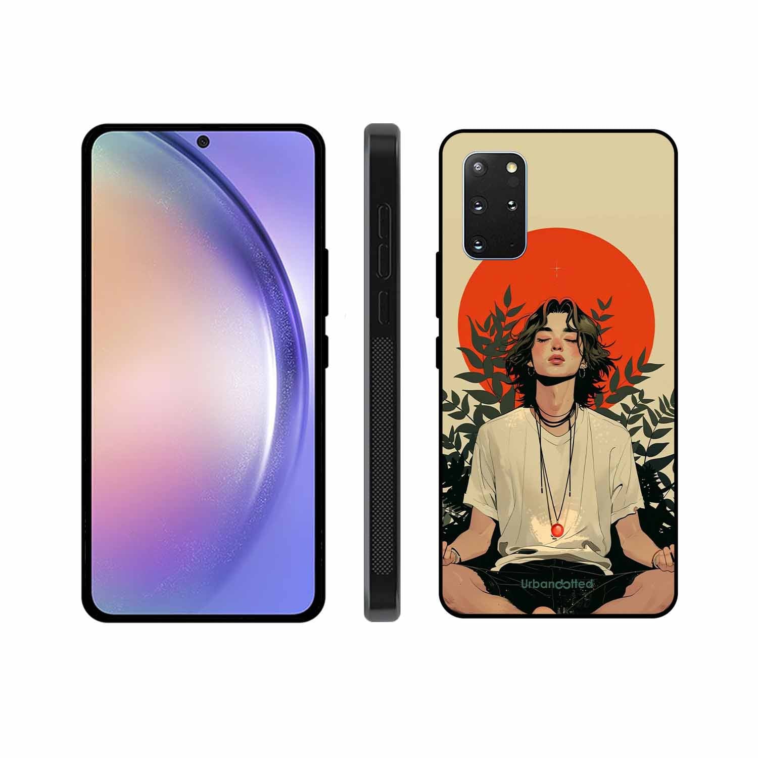 Meditating Figure Glass Case For Samsung S20 Plus