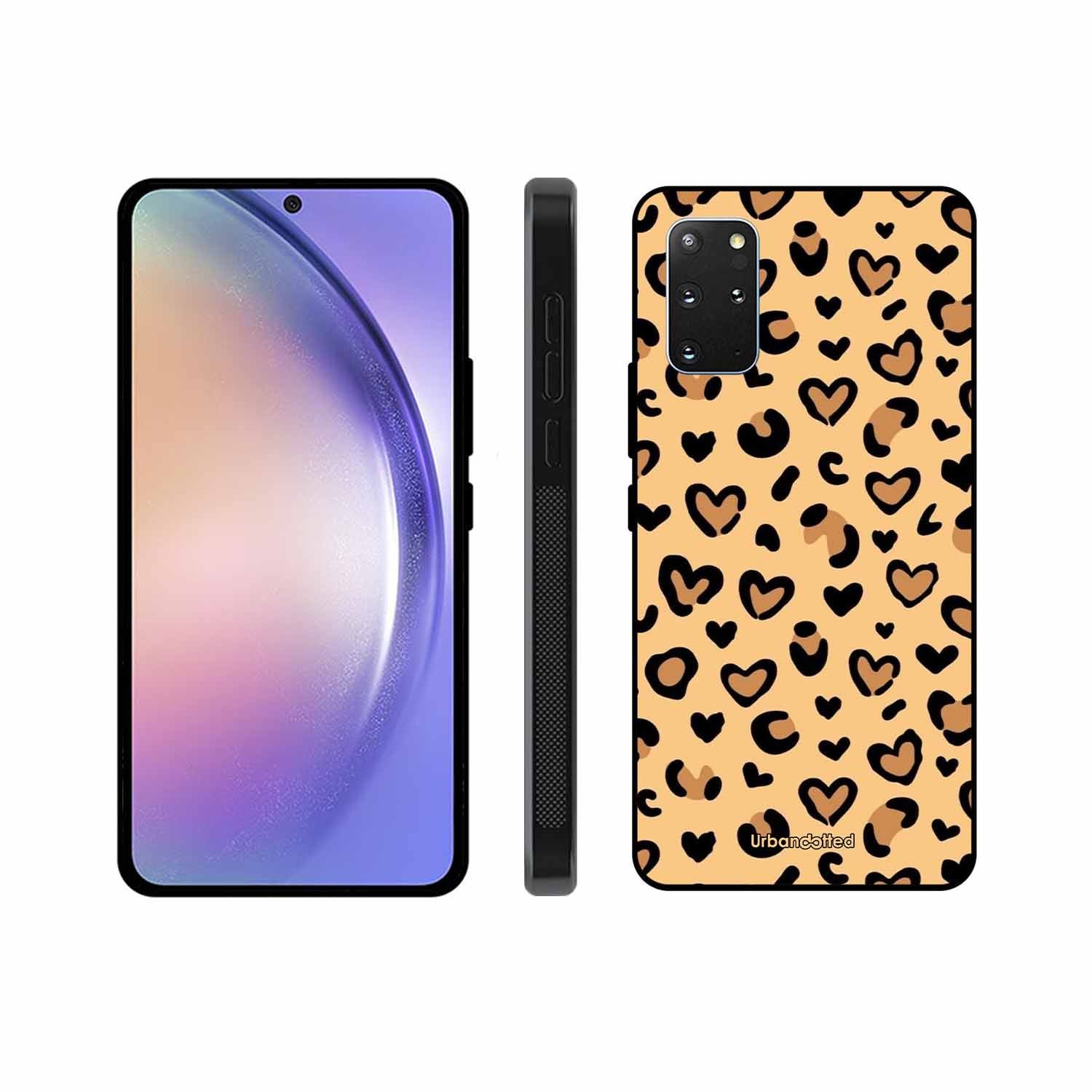 Native Animal Print Hearts Glass Case For Samsung S20 Plus