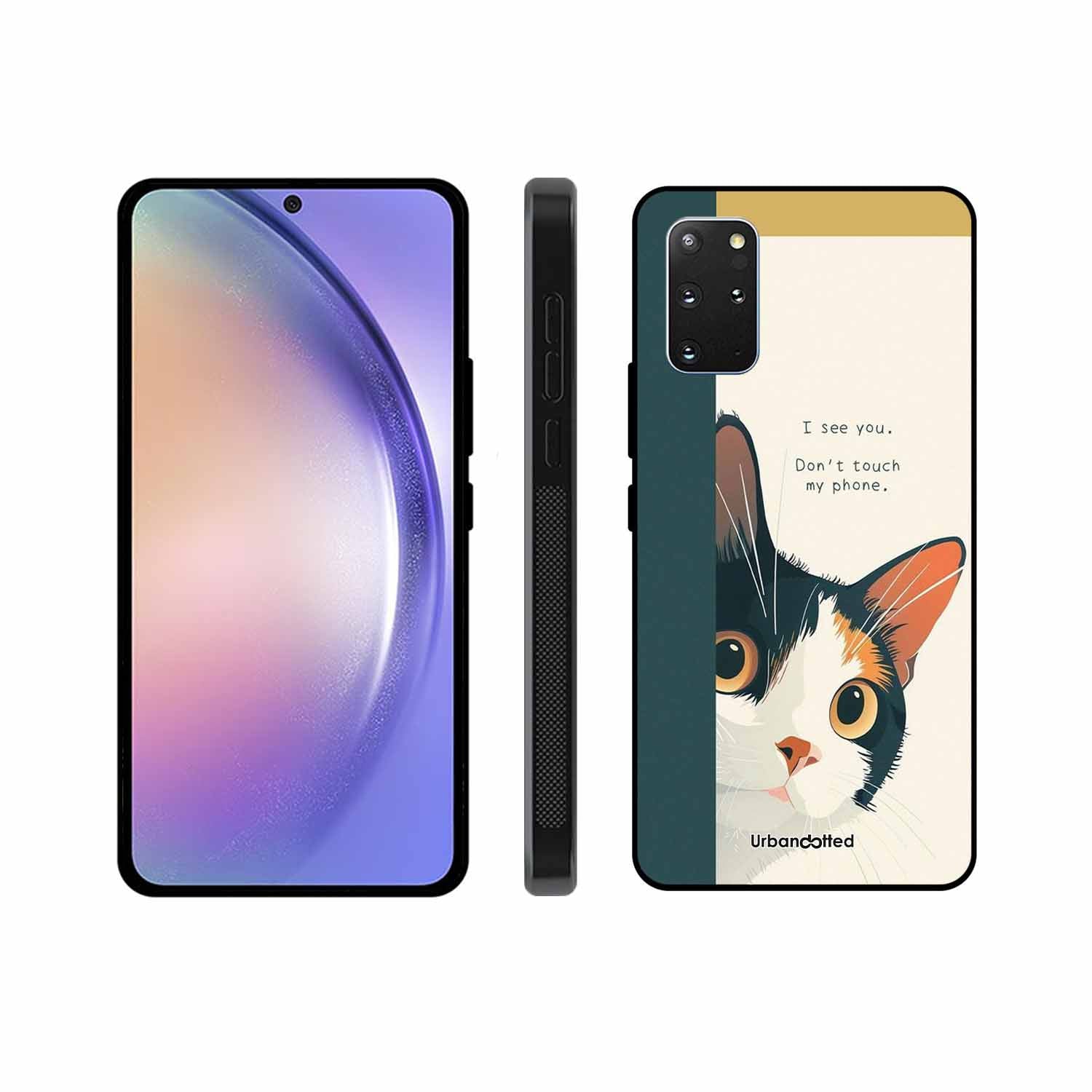 No Touch My Phone Cat Glass Case For Samsung S20 Plus