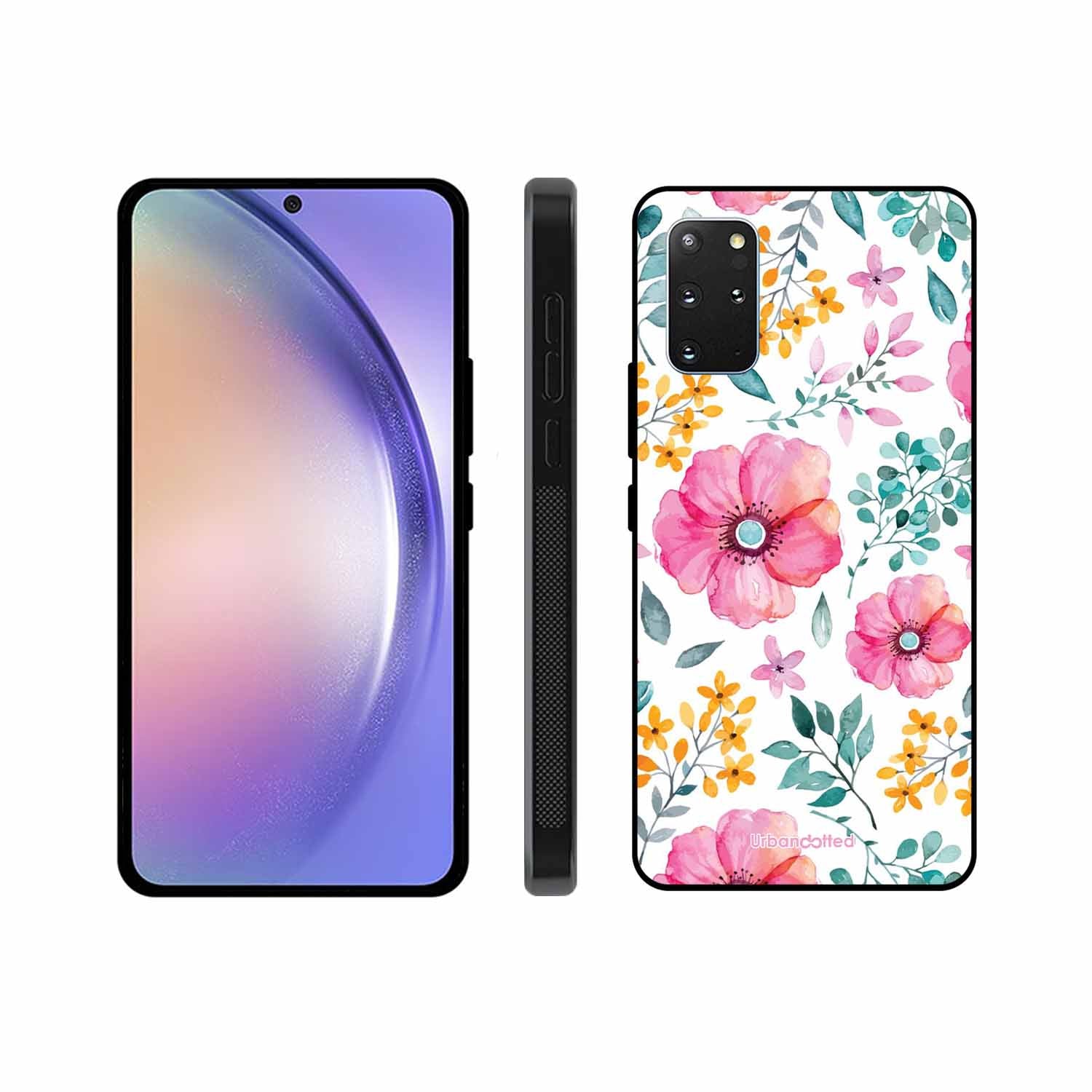 True Blue Wildflower Glass Case For Samsung S20 Plus