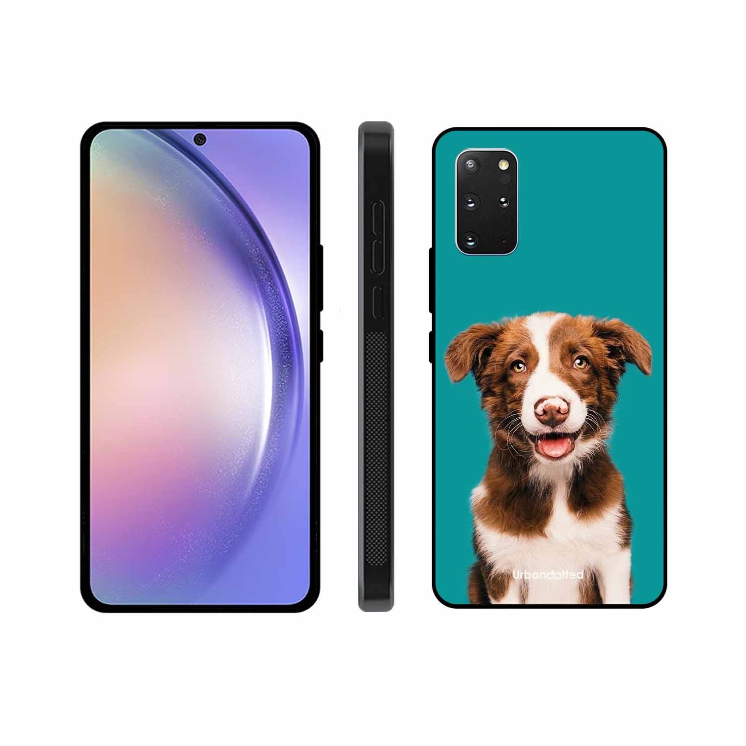 Smiling Dog Portrait Glass Case For Samsung S20 Plus