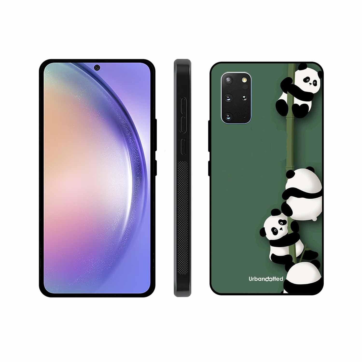 Climbing Pandas Glass Case For Samsung S20 Plus