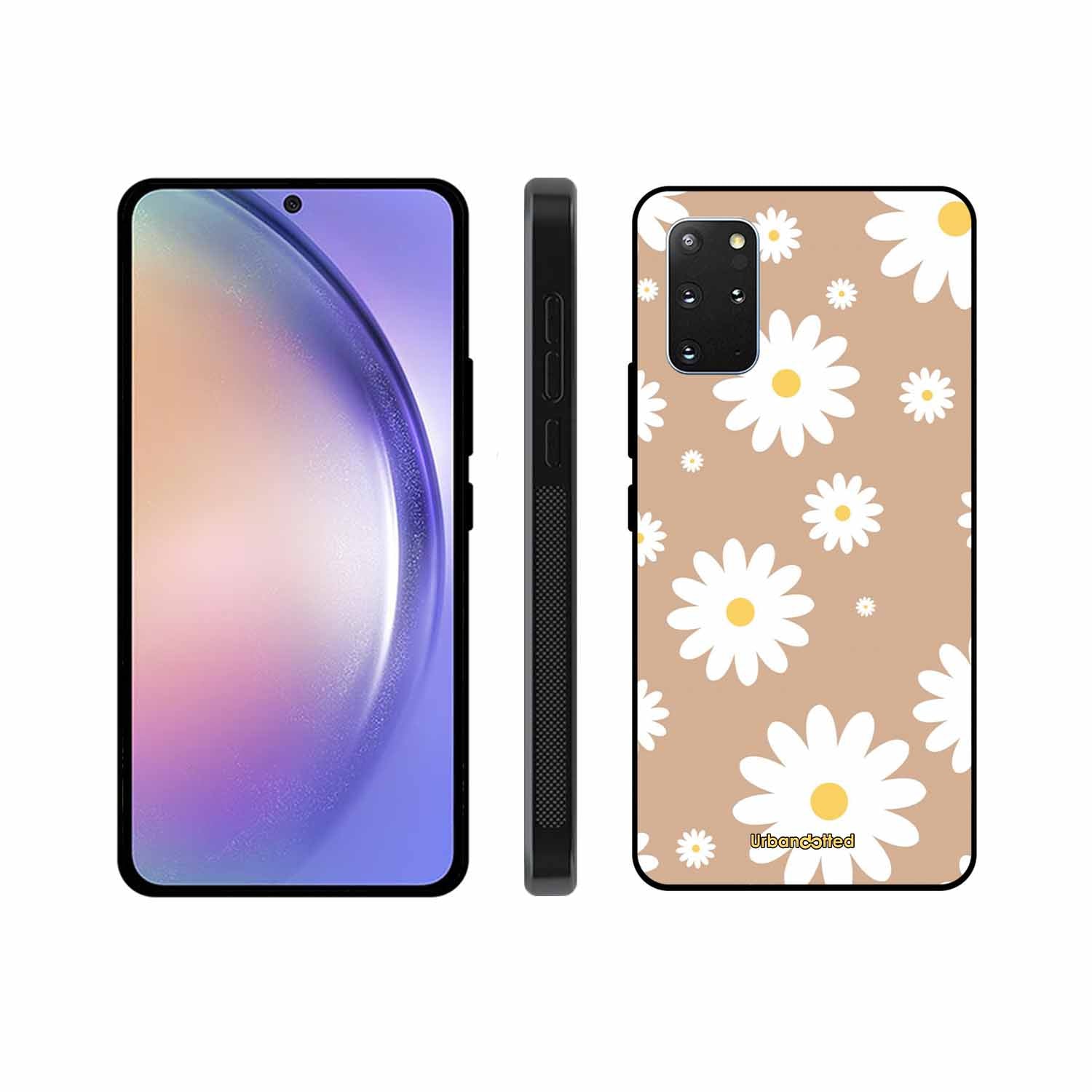 Tan Daisy Field Glass Case For Samsung S20 Plus