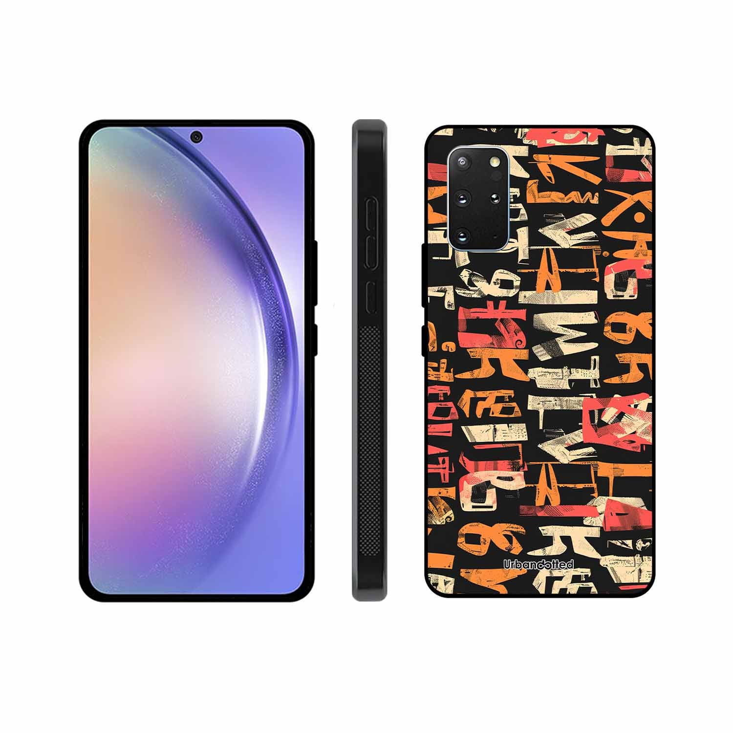 Mixed Typography Design Glass Case For Samsung S20 Plus