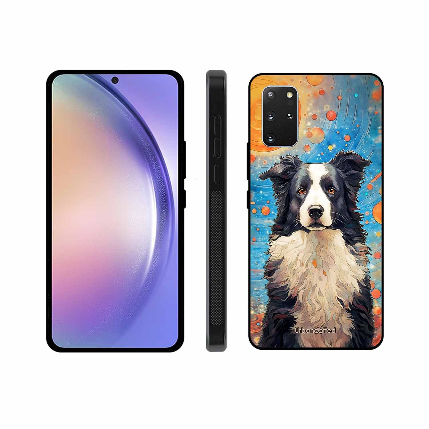 Artistic Dog Illustration Glass Case For Samsung S20 Plus