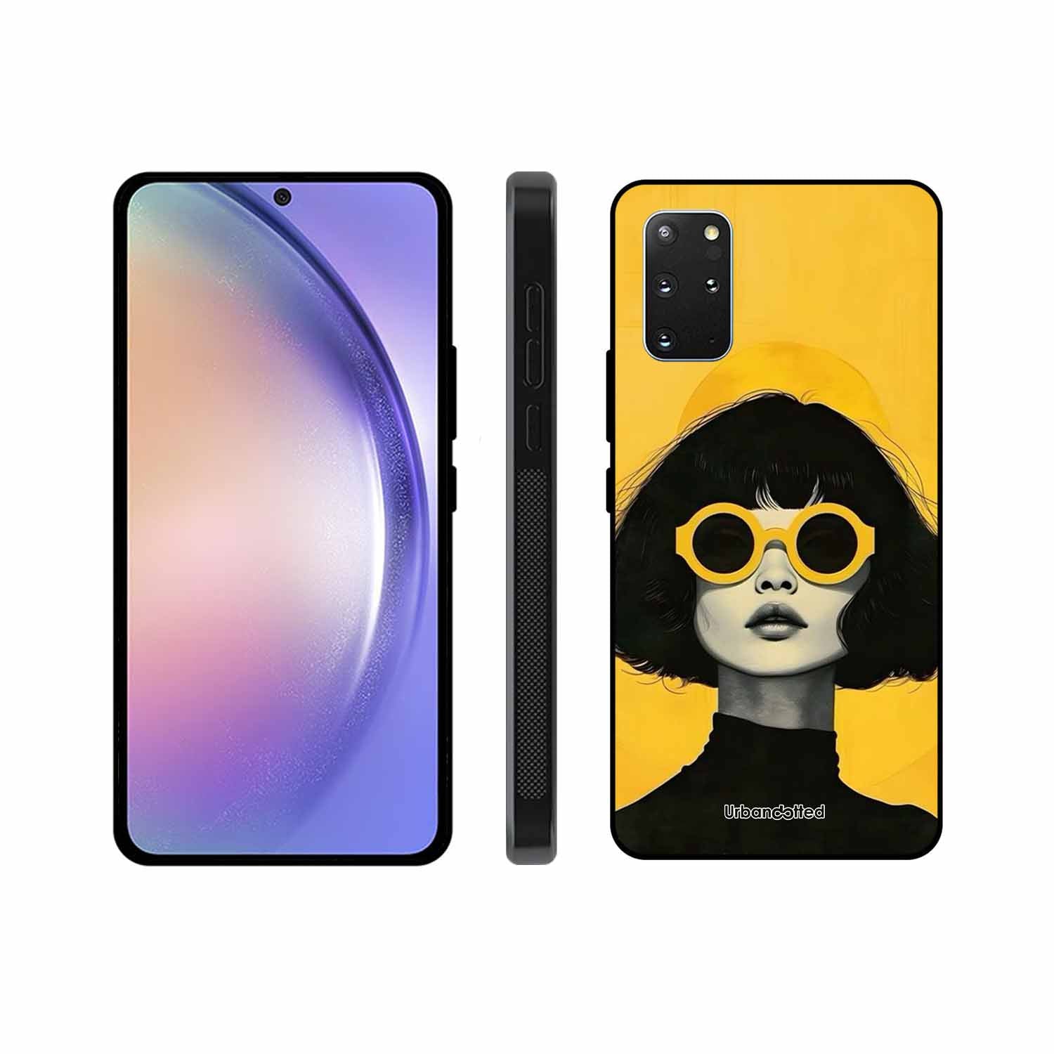 Retro Sunglasses Portrait Glass Case For Samsung S20 Plus