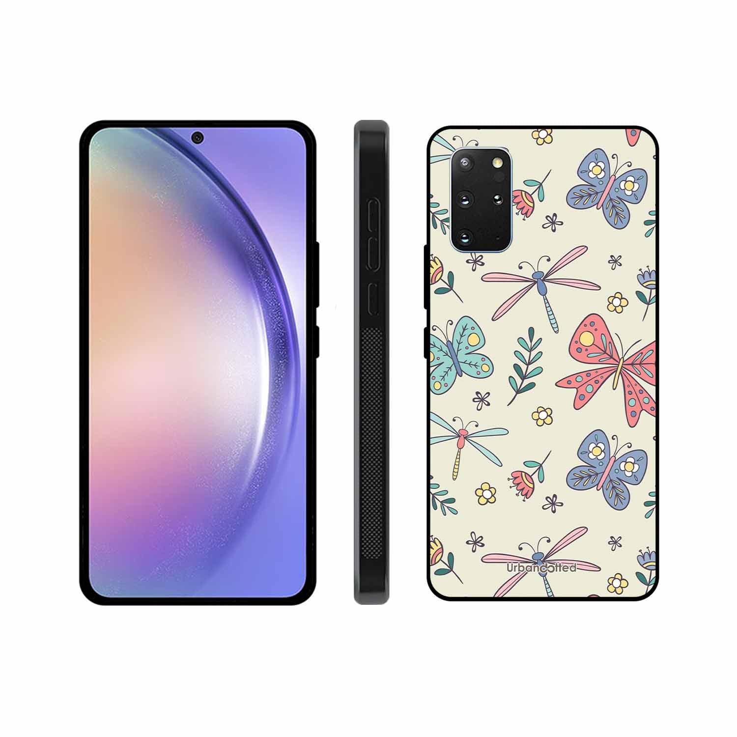 Butterfly and Dragonfly Garden Glass Case For Samsung S20 Plus