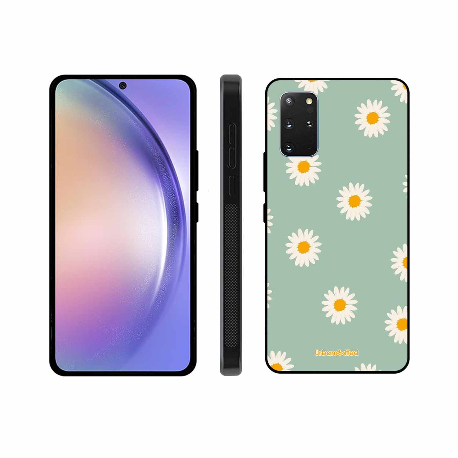 Scattered White Daisies Glass Case For Samsung S20 Plus
