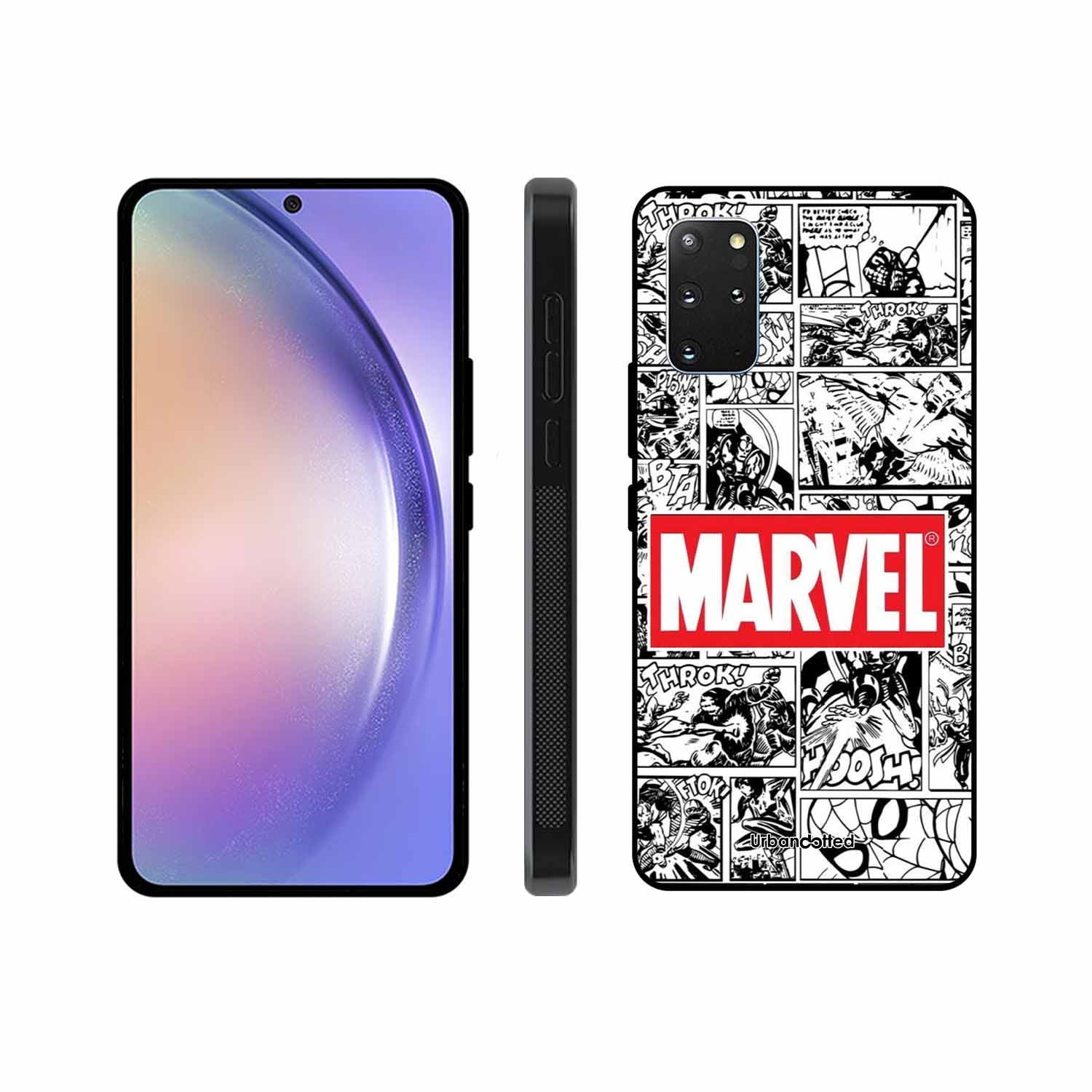 Black and White Comic Book Glass Case For Samsung S20 Plus
