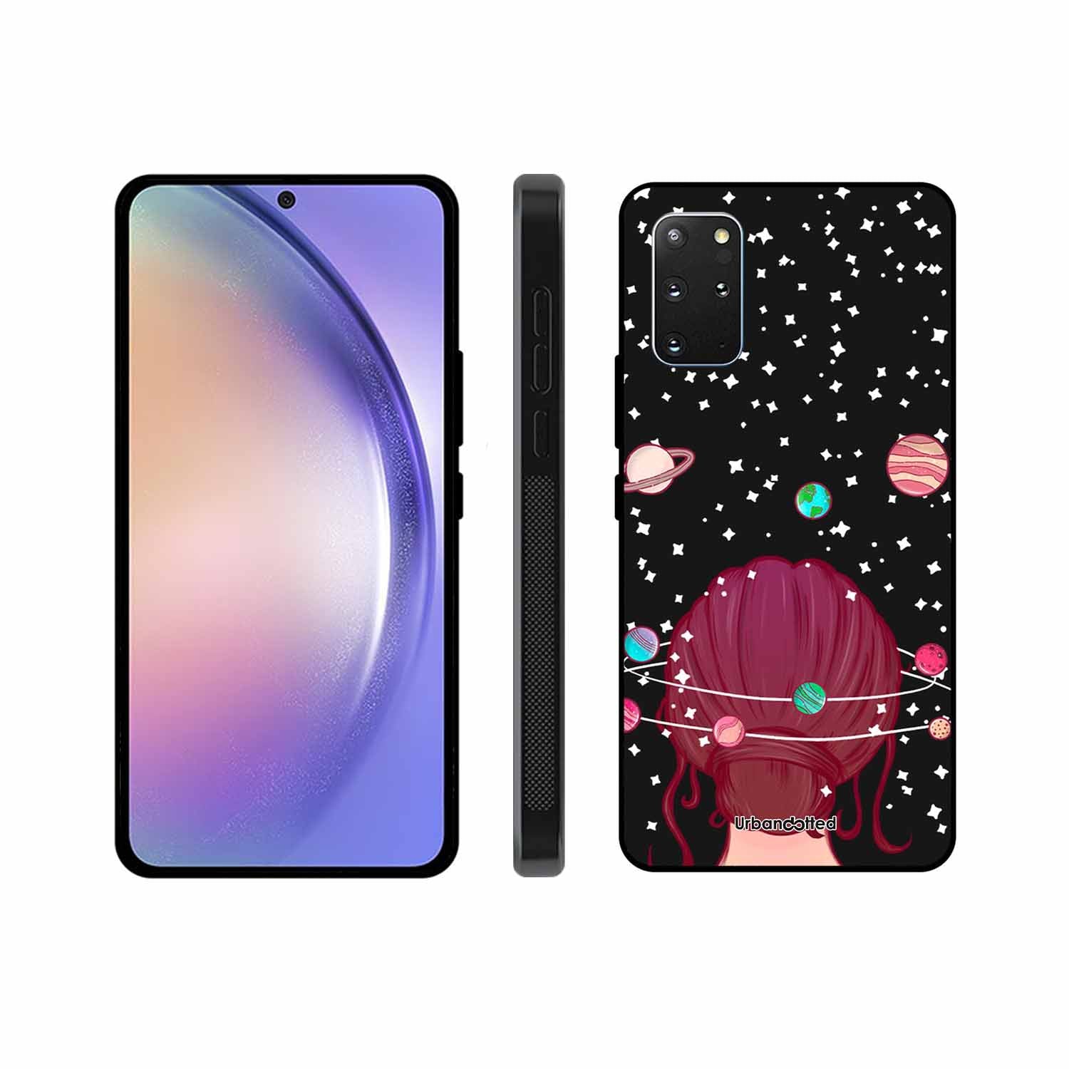 Galactic Hair Space Girl Glass Case For Samsung S20 Plus