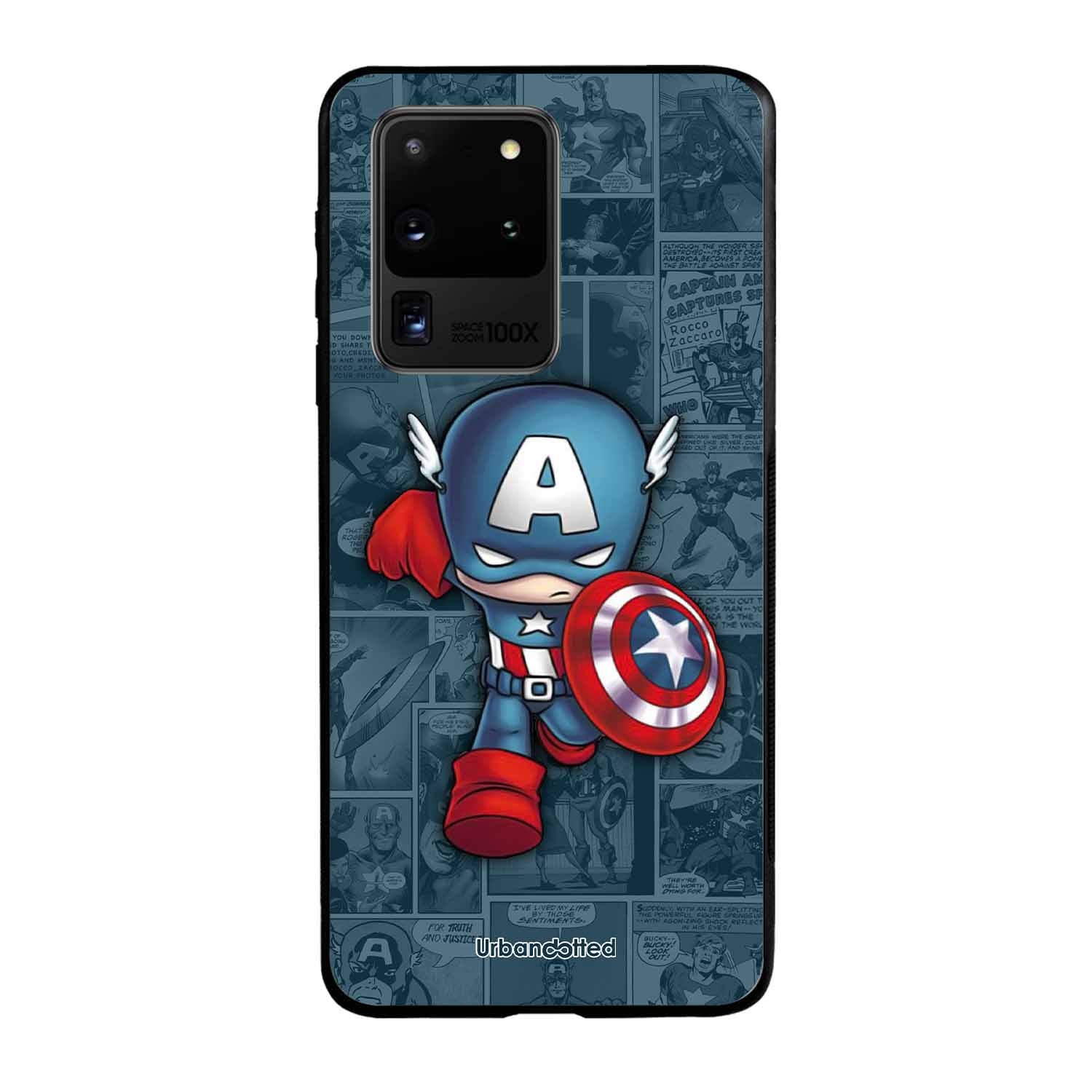 Captain America Glass Case For Samsung S20 Ultra