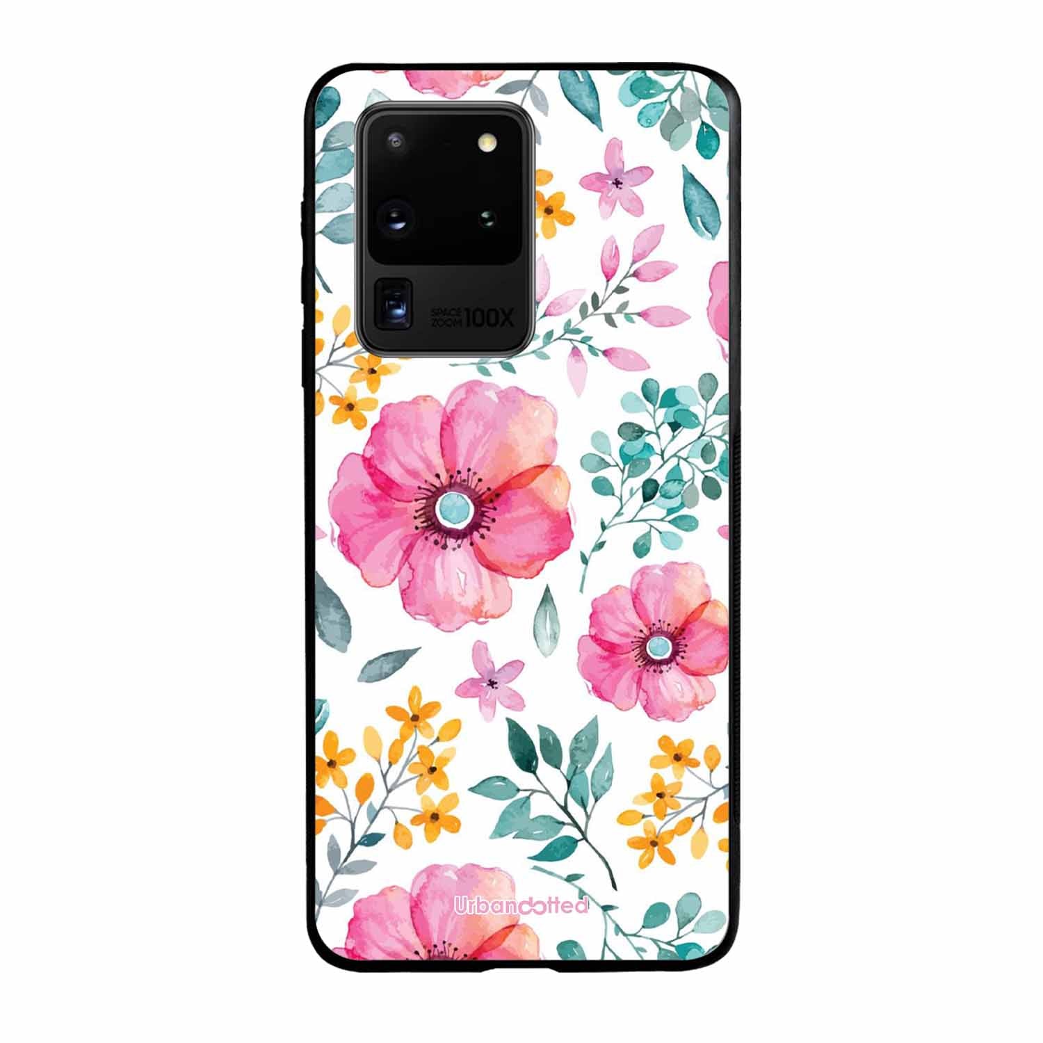 True Blue Wildflower Glass Case For Samsung S20 Ultra