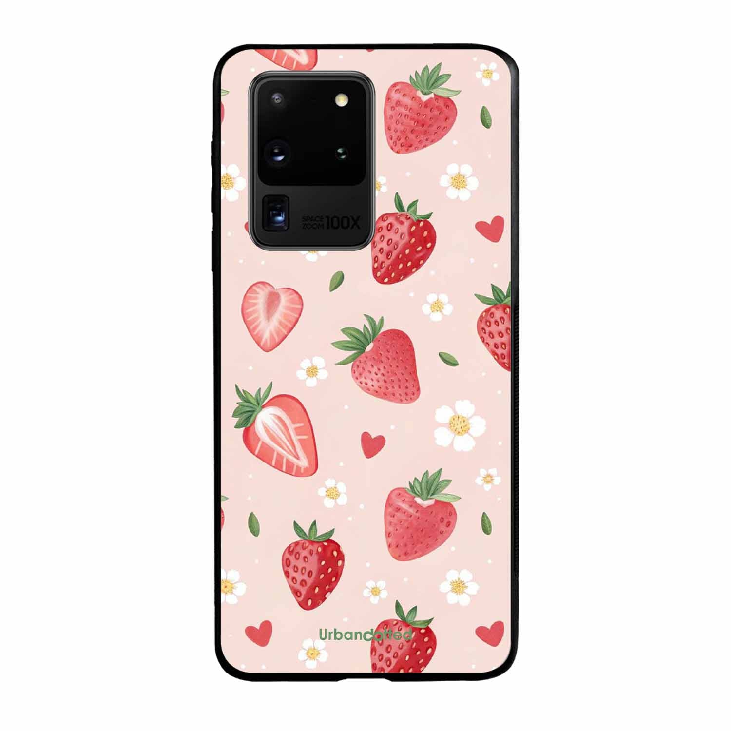 Strawberry Sweetheart Glass Case For Samsung S20 Ultra