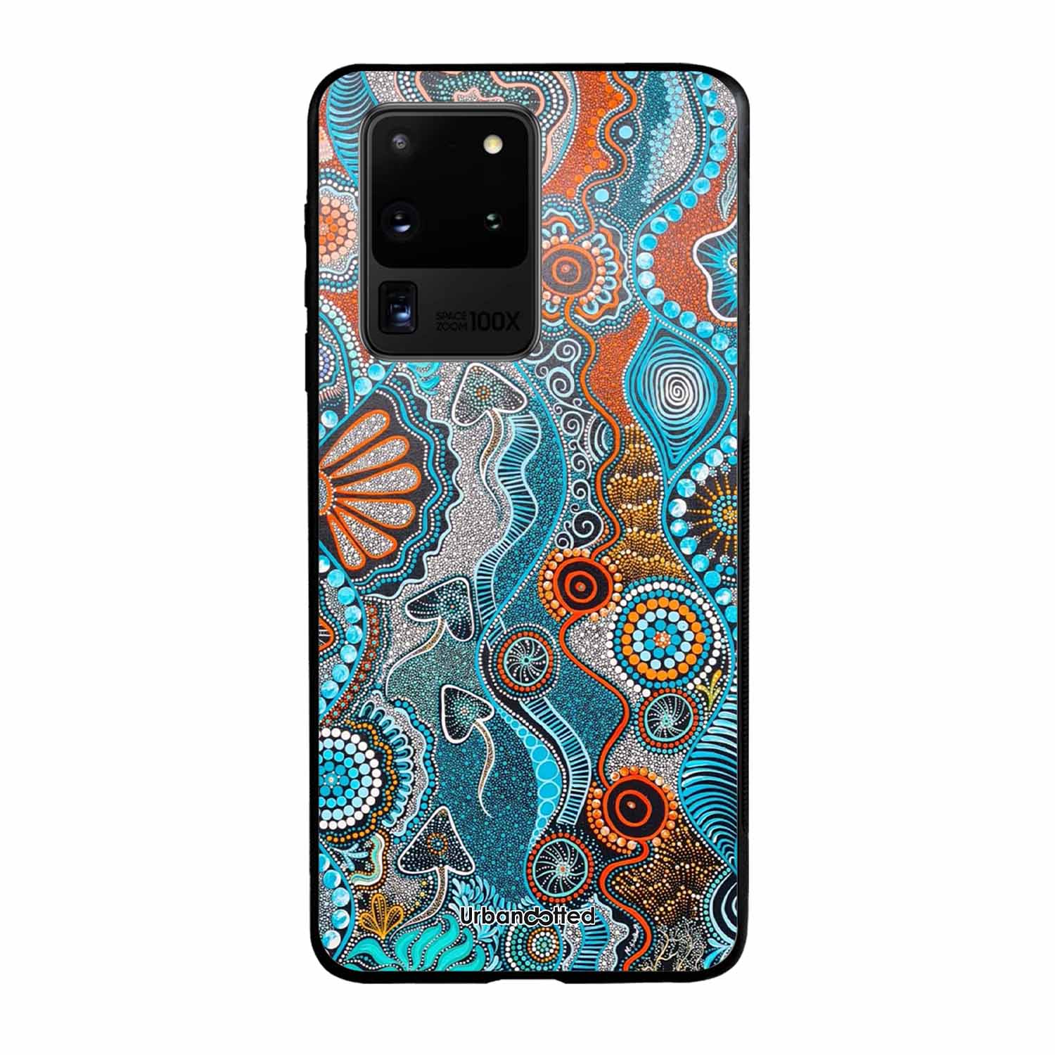 Aboriginal Art Story Glass Case For Samsung S20 Ultra