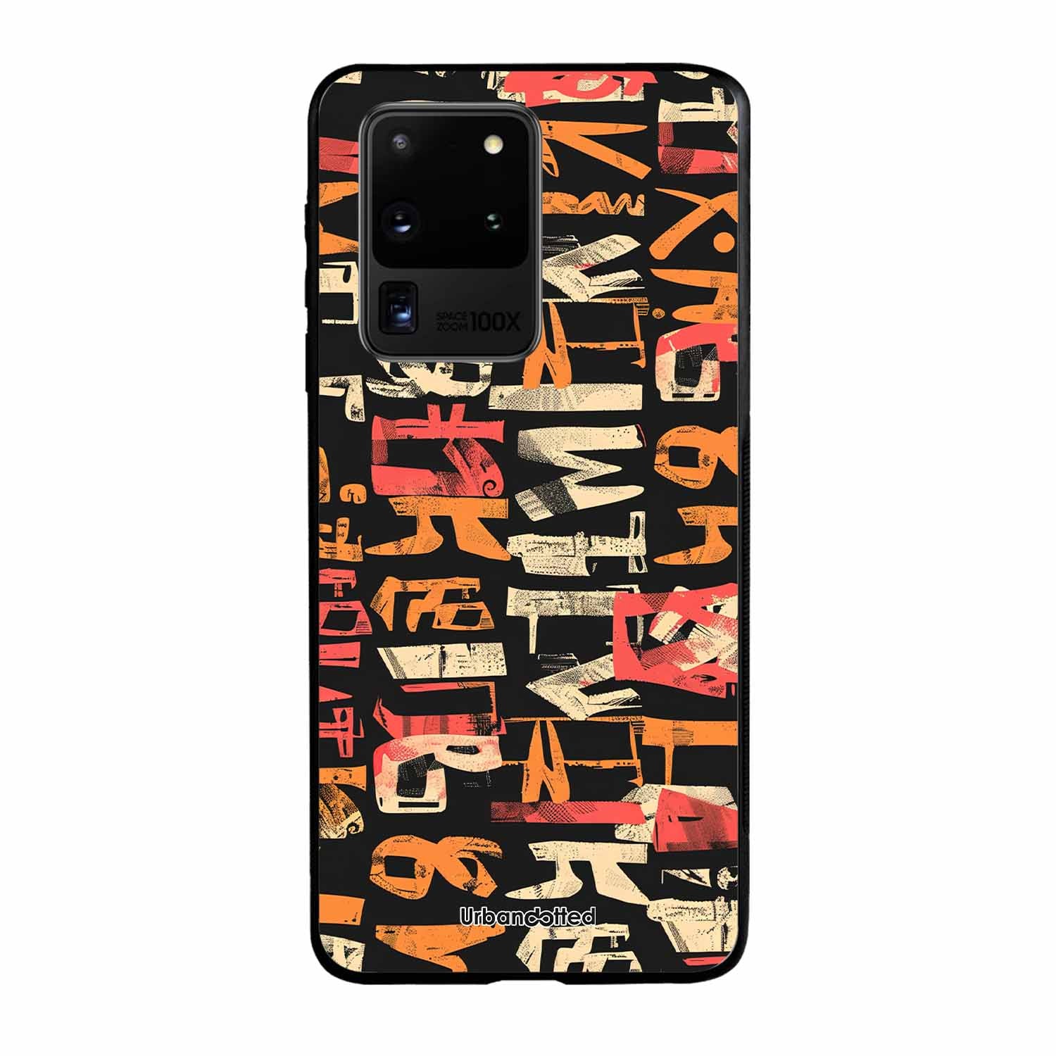 Mixed Typography Design Glass Case For Samsung S20 Ultra