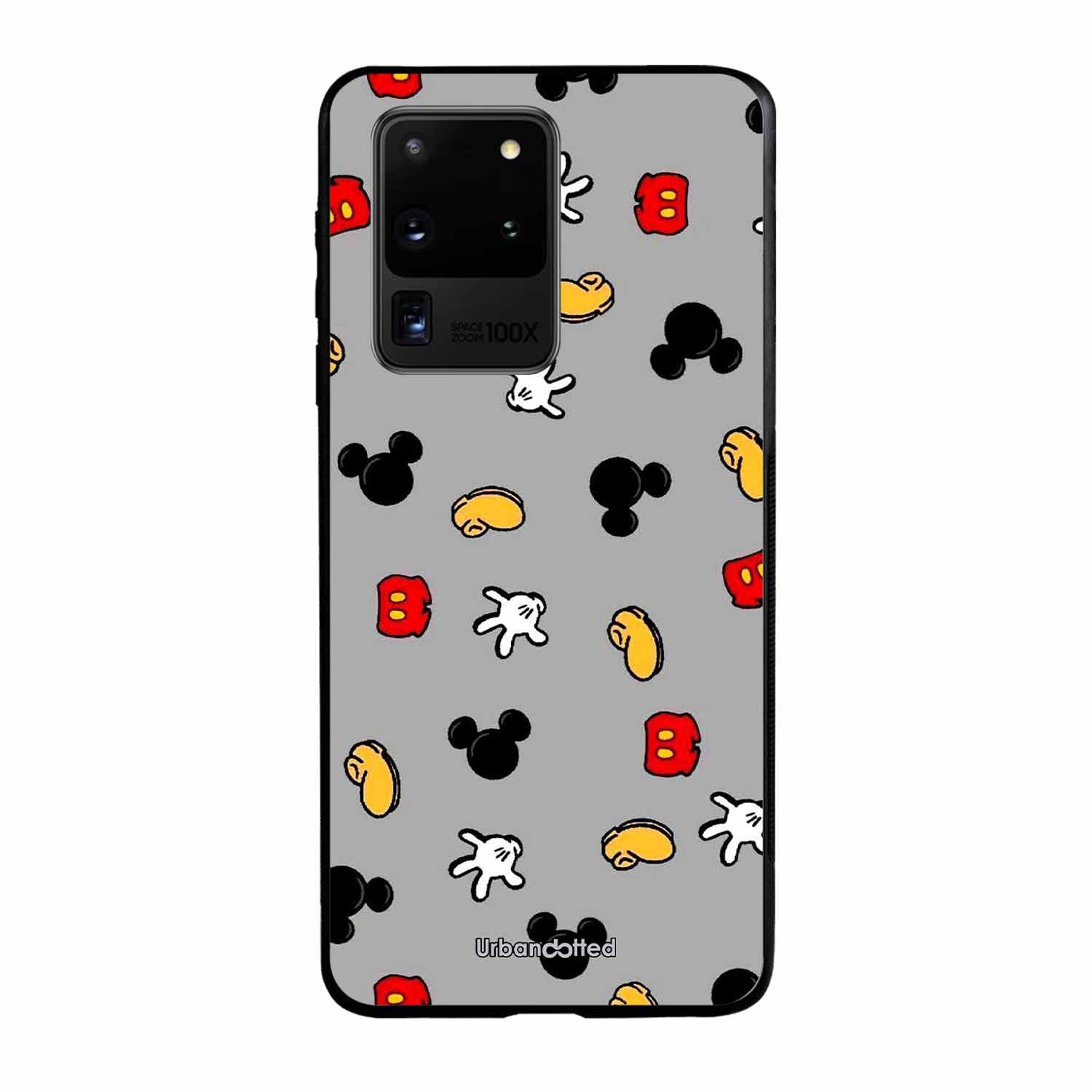 Whimsical Mouse Pattern Glass Case For Samsung S20 Ultra