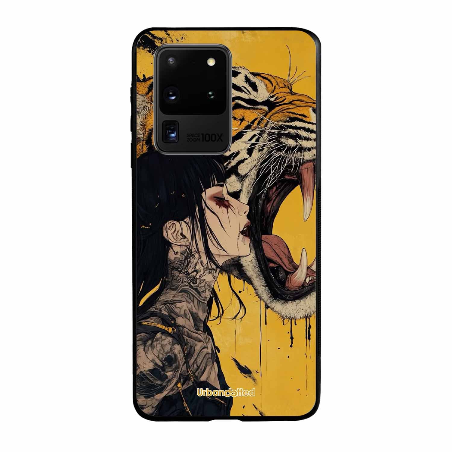 Tattooed Girl with Tiger Glass Case For Samsung S20 Ultra