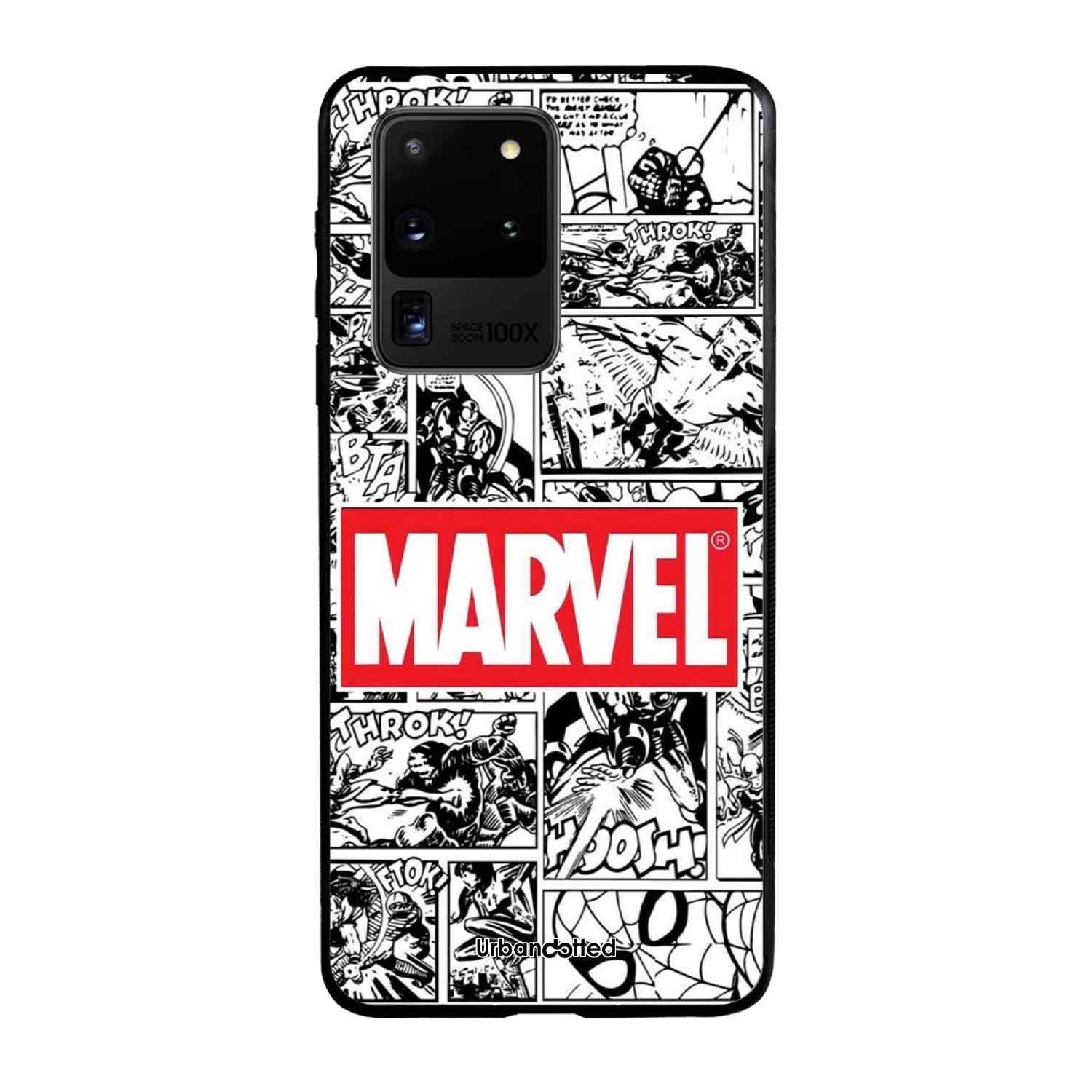 Black and White Comic Book Glass Case For Samsung S20 Ultra