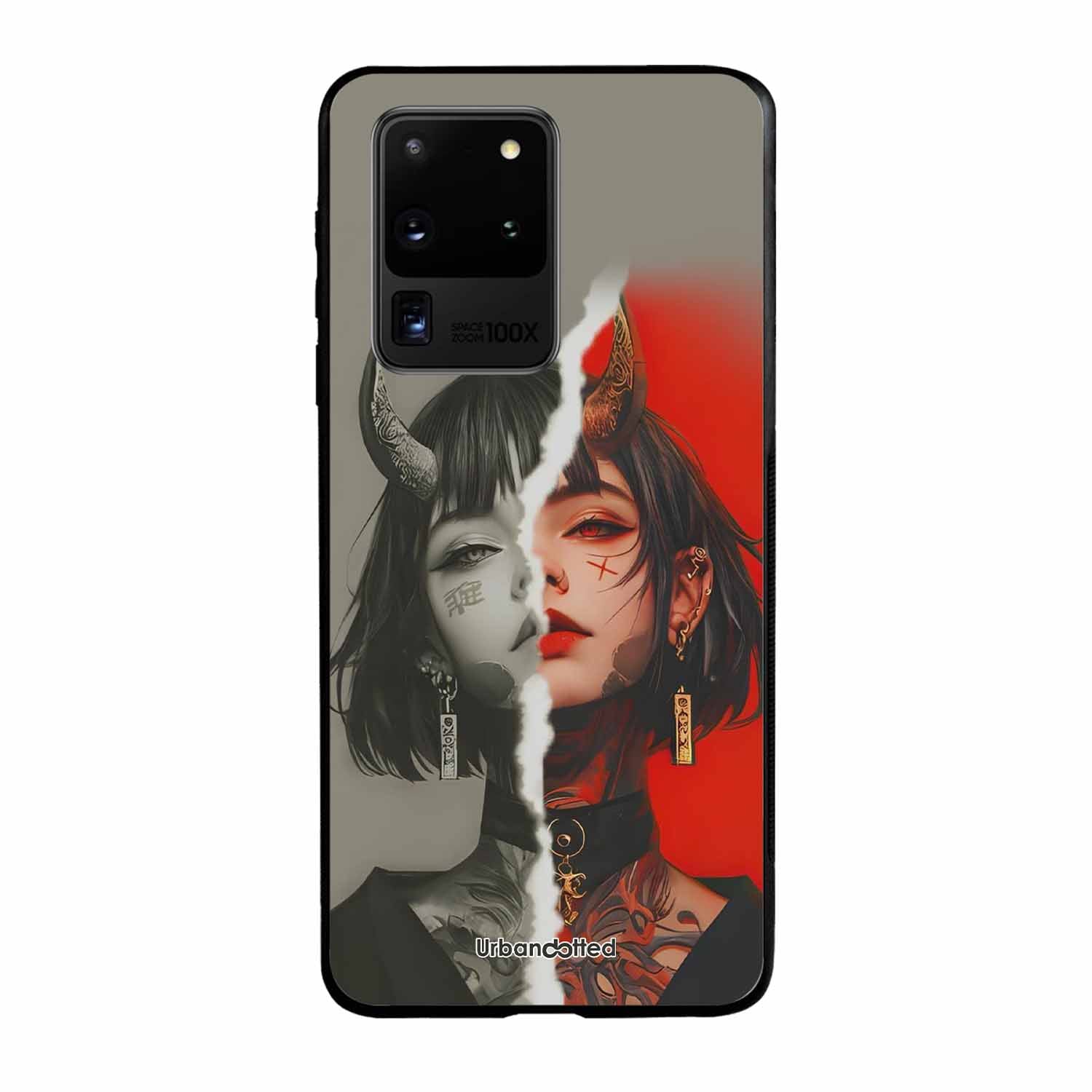 Yin Yang Demon Art Glass Case For Samsung S20 Ultra