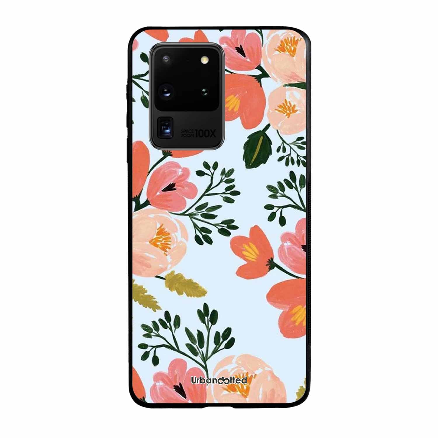 Painted Floral Bouque Glass Case For Samsung S20 Ultra