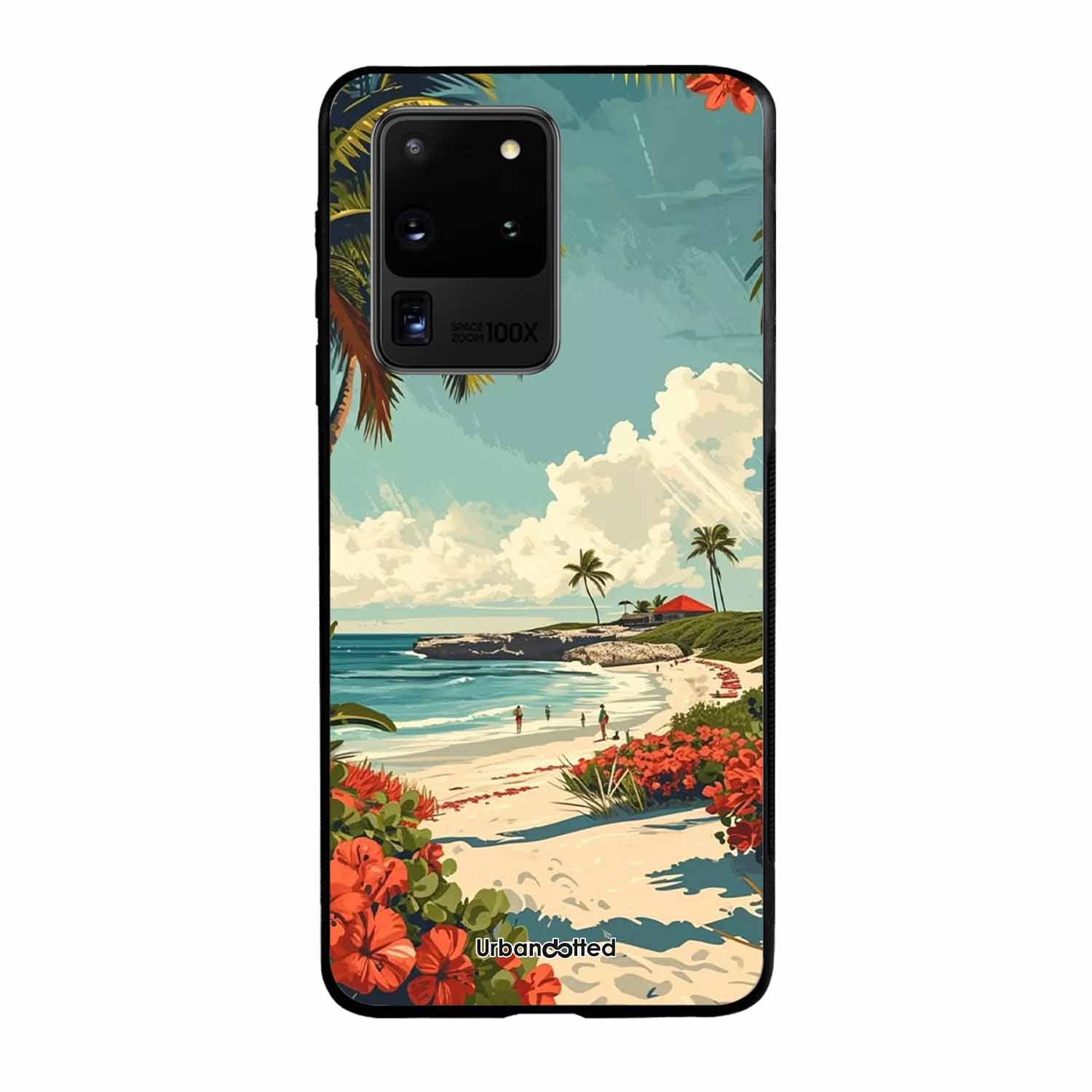 Tropical Beach Paradise Glass Case For Samsung S20 Ultra
