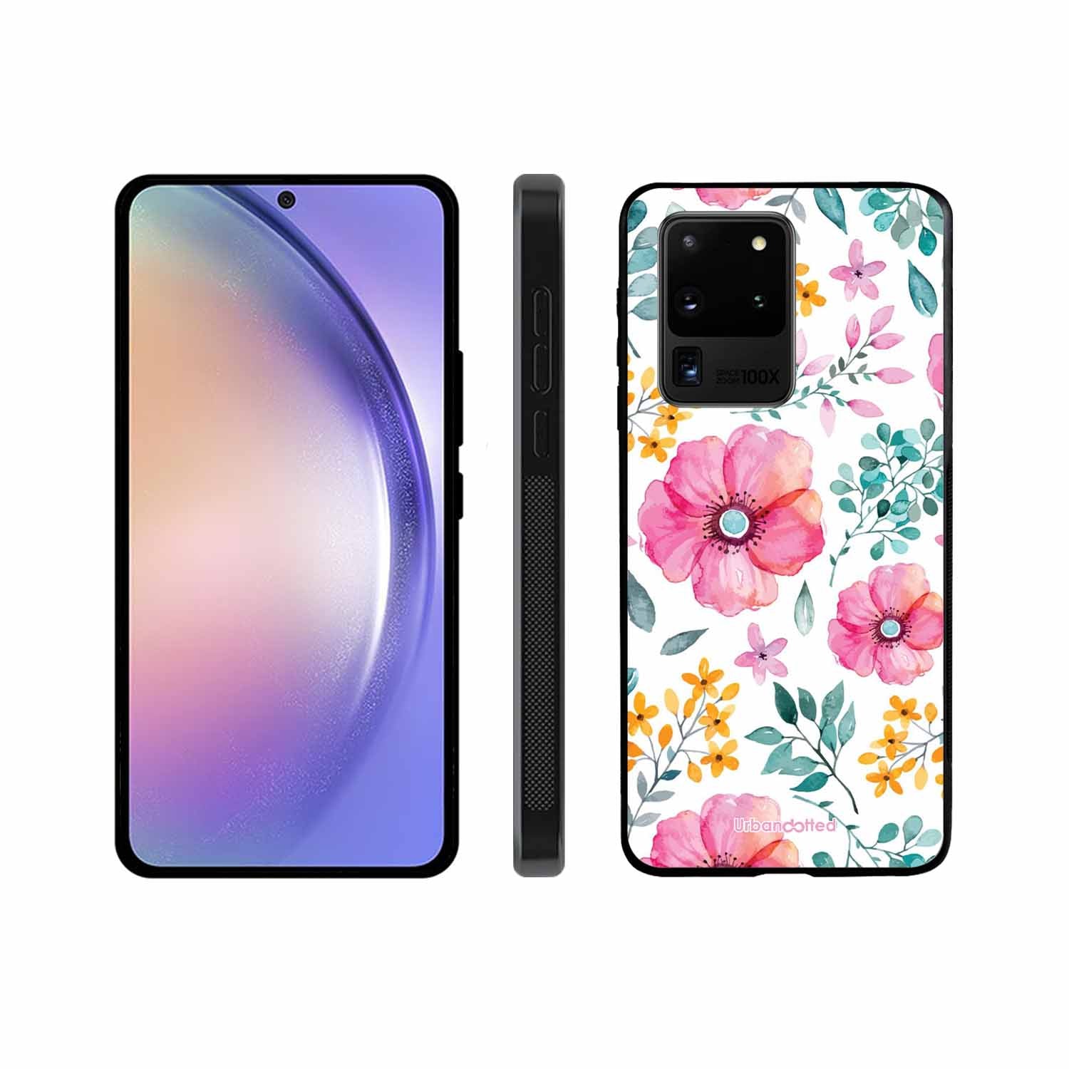 True Blue Wildflower Glass Case For Samsung S20 Ultra
