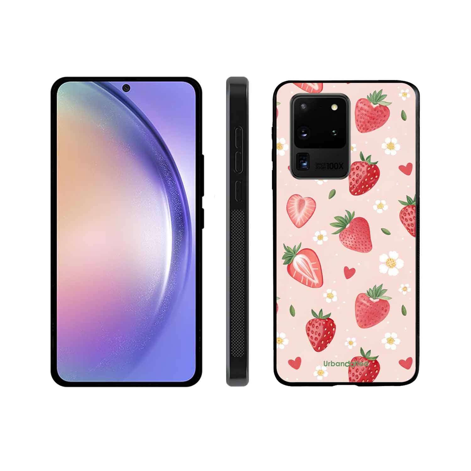 Strawberry Sweetheart Glass Case For Samsung S20 Ultra