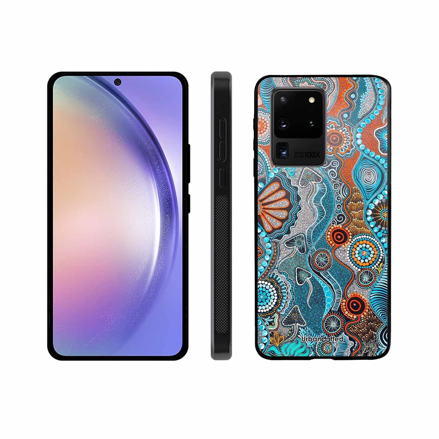 Aboriginal Art Story Glass Case For Samsung S20 Ultra