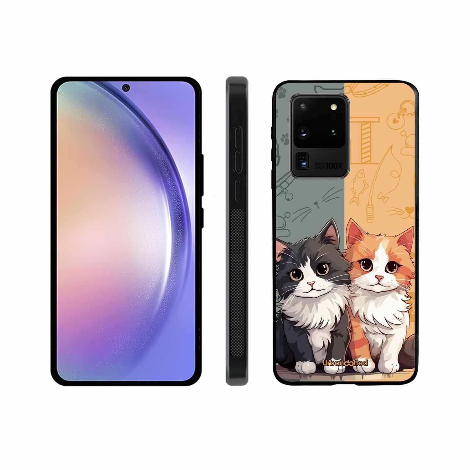 Yin and Yang Cats Glass Case For Samsung S20 Ultra