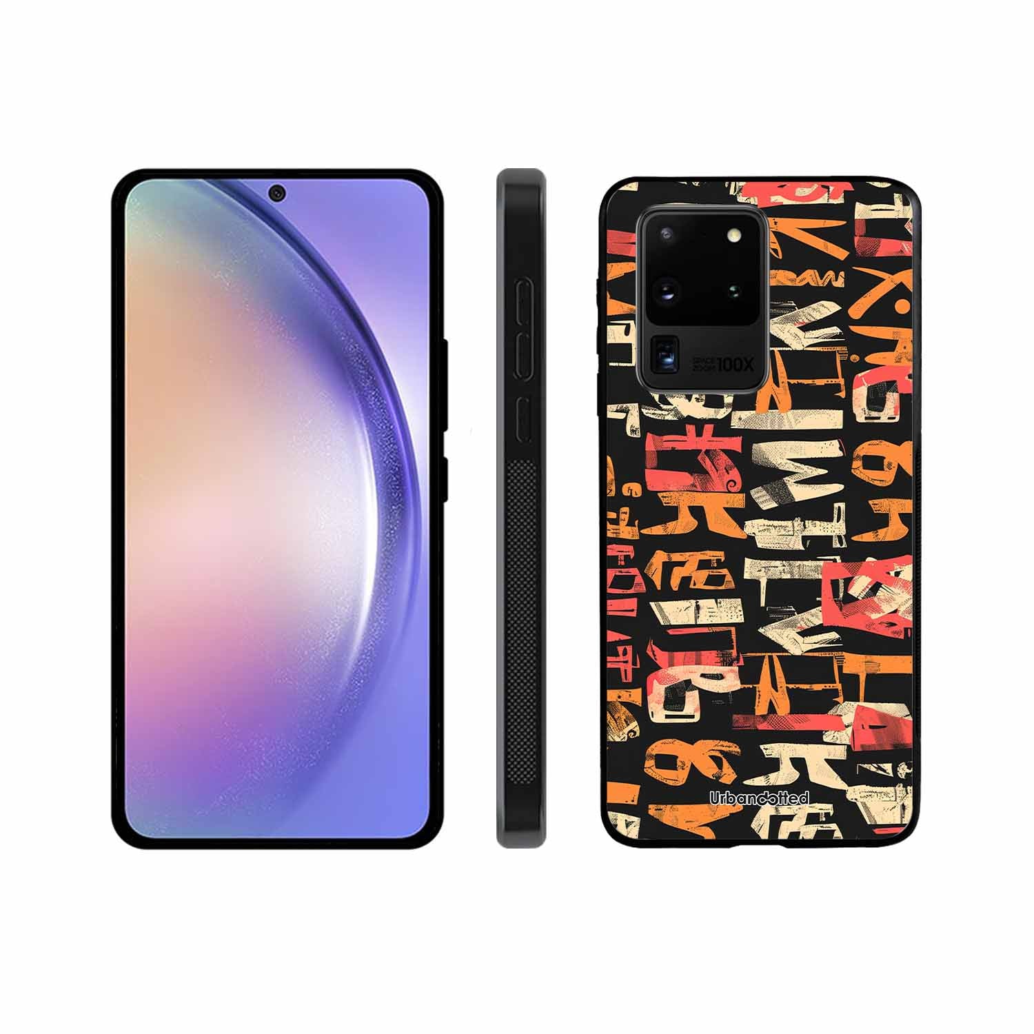 Mixed Typography Design Glass Case For Samsung S20 Ultra