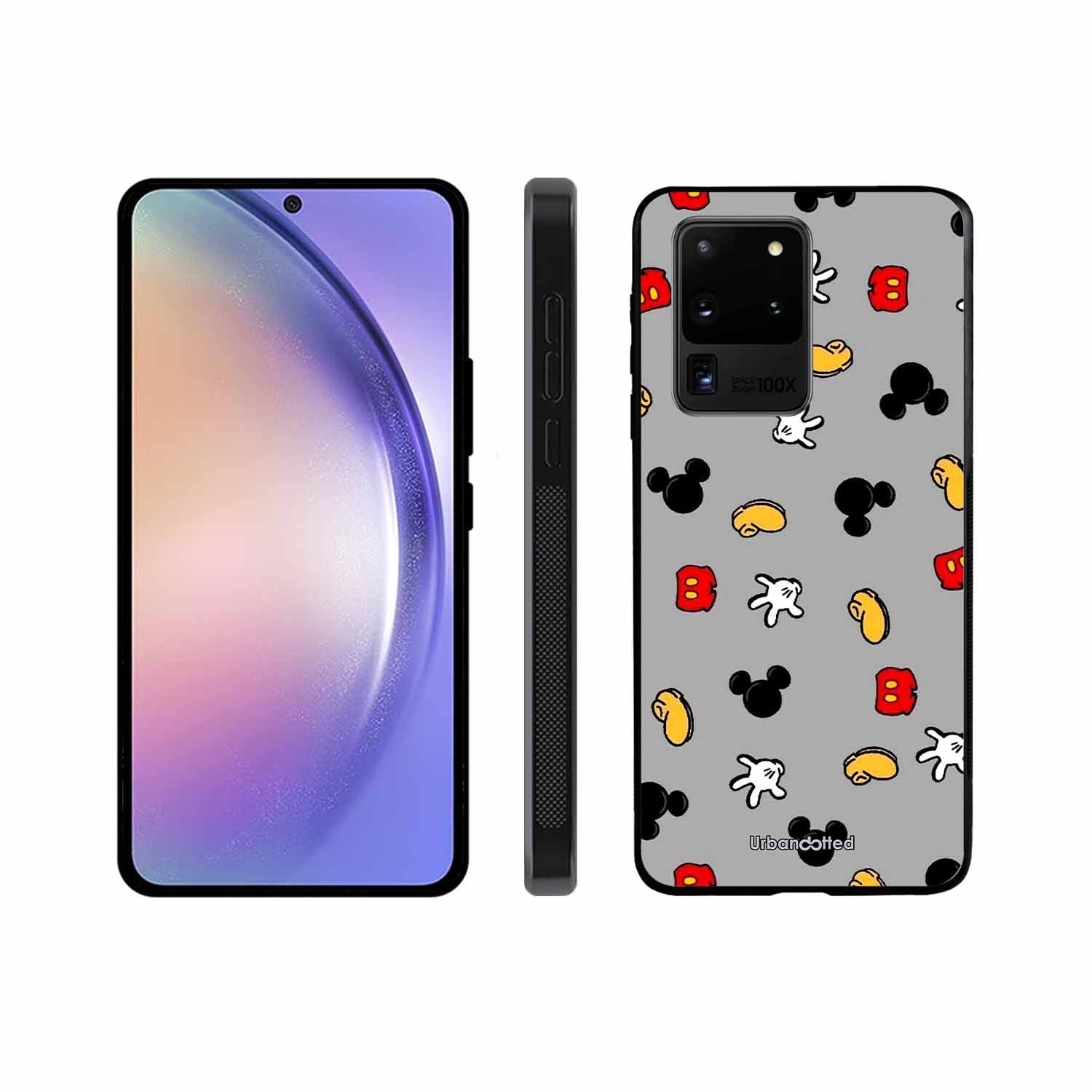 Whimsical Mouse Pattern Glass Case For Samsung S20 Ultra