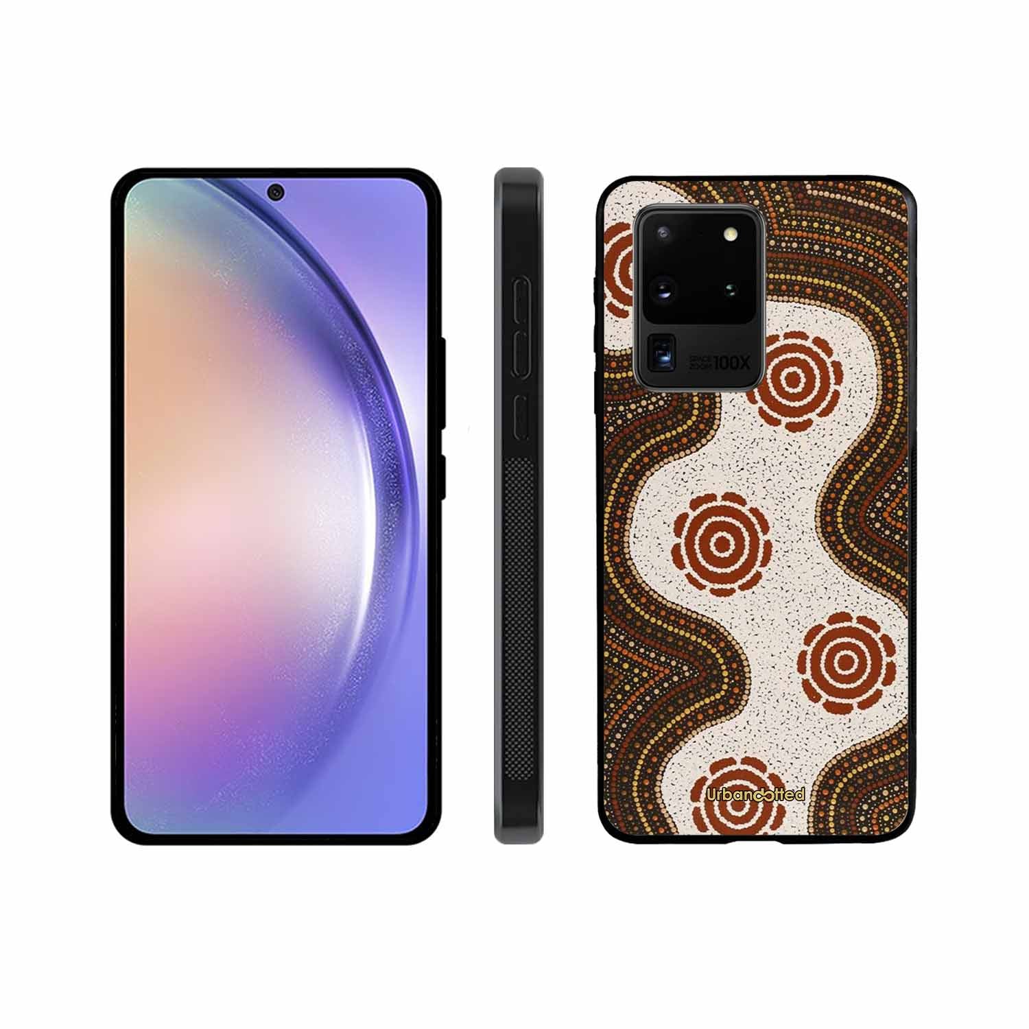 Aboriginal Dot Art Flow Glass Case For Samsung S20 Ultra