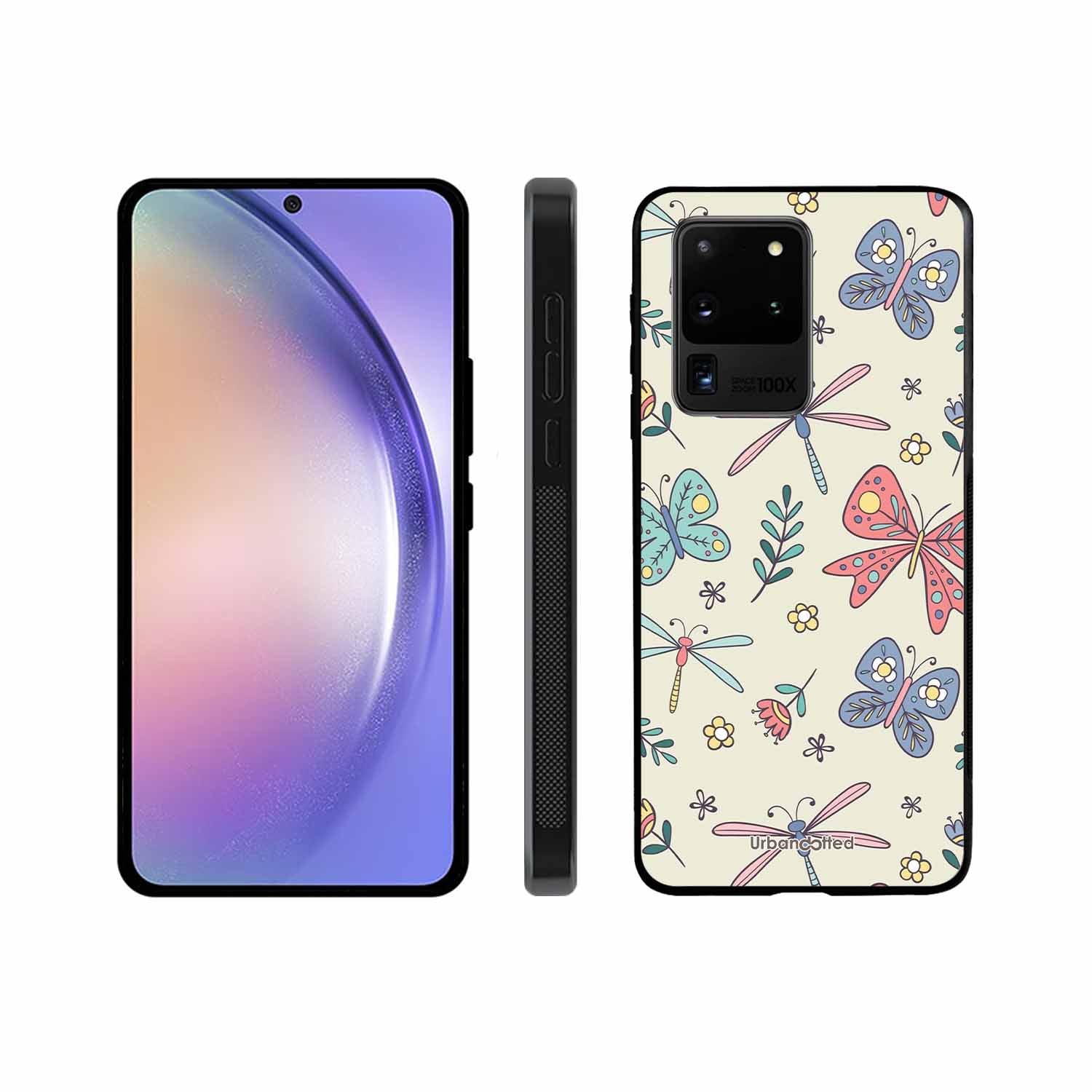 Butterfly and Dragonfly Garden Glass Case For Samsung S20 Ultra