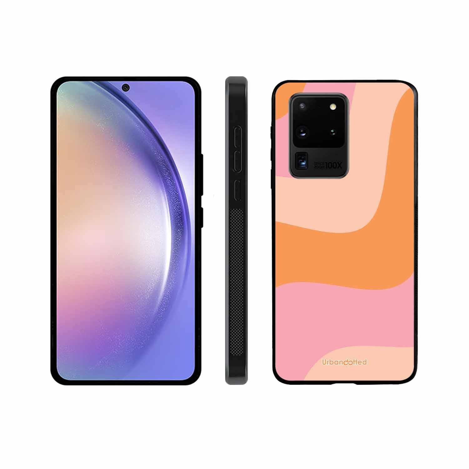 Soft Swirling Stripes Glass Case For Samsung S20 Ultra