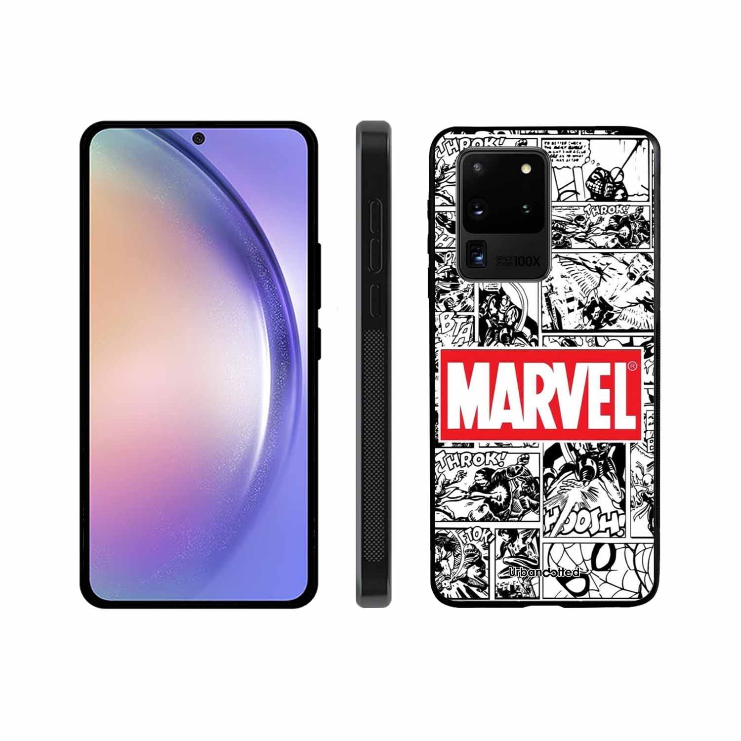 Black and White Comic Book Glass Case For Samsung S20 Ultra
