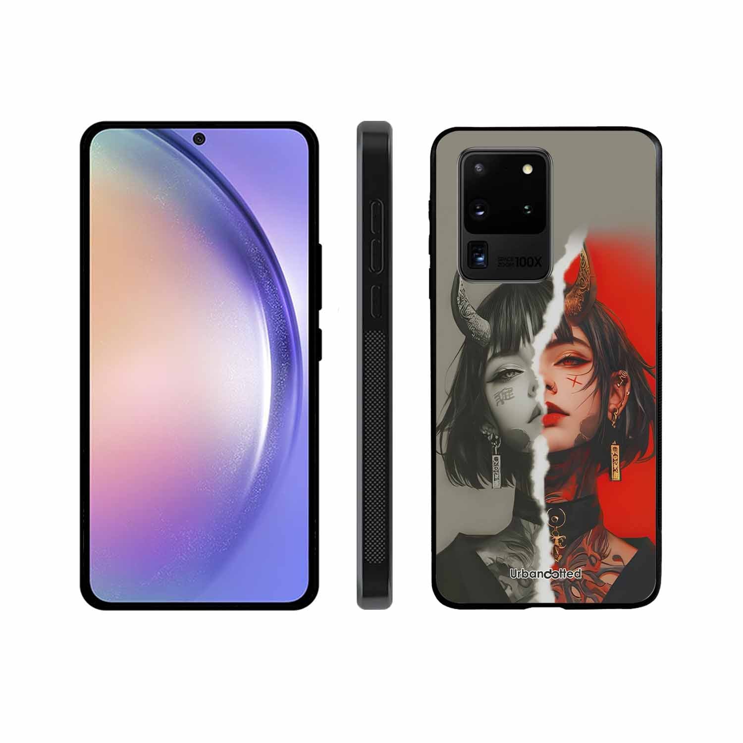 Yin Yang Demon Art Glass Case For Samsung S20 Ultra
