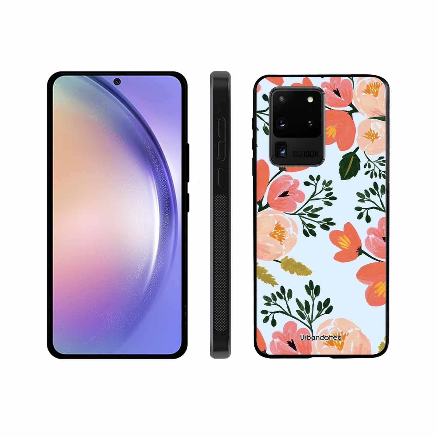 Painted Floral Bouque Glass Case For Samsung S20 Ultra